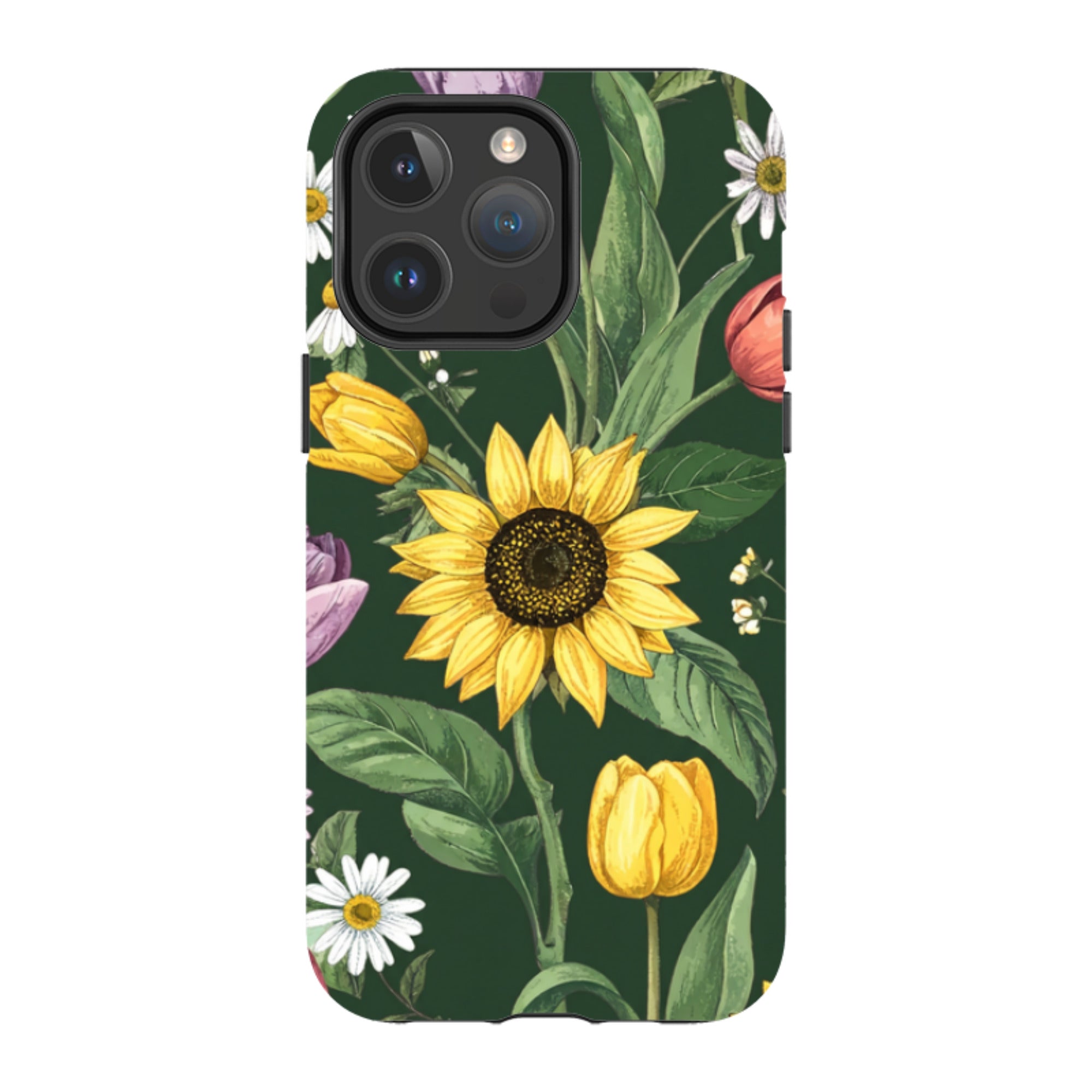 iPhone MagSafe Tough Case - Green Sunflowers