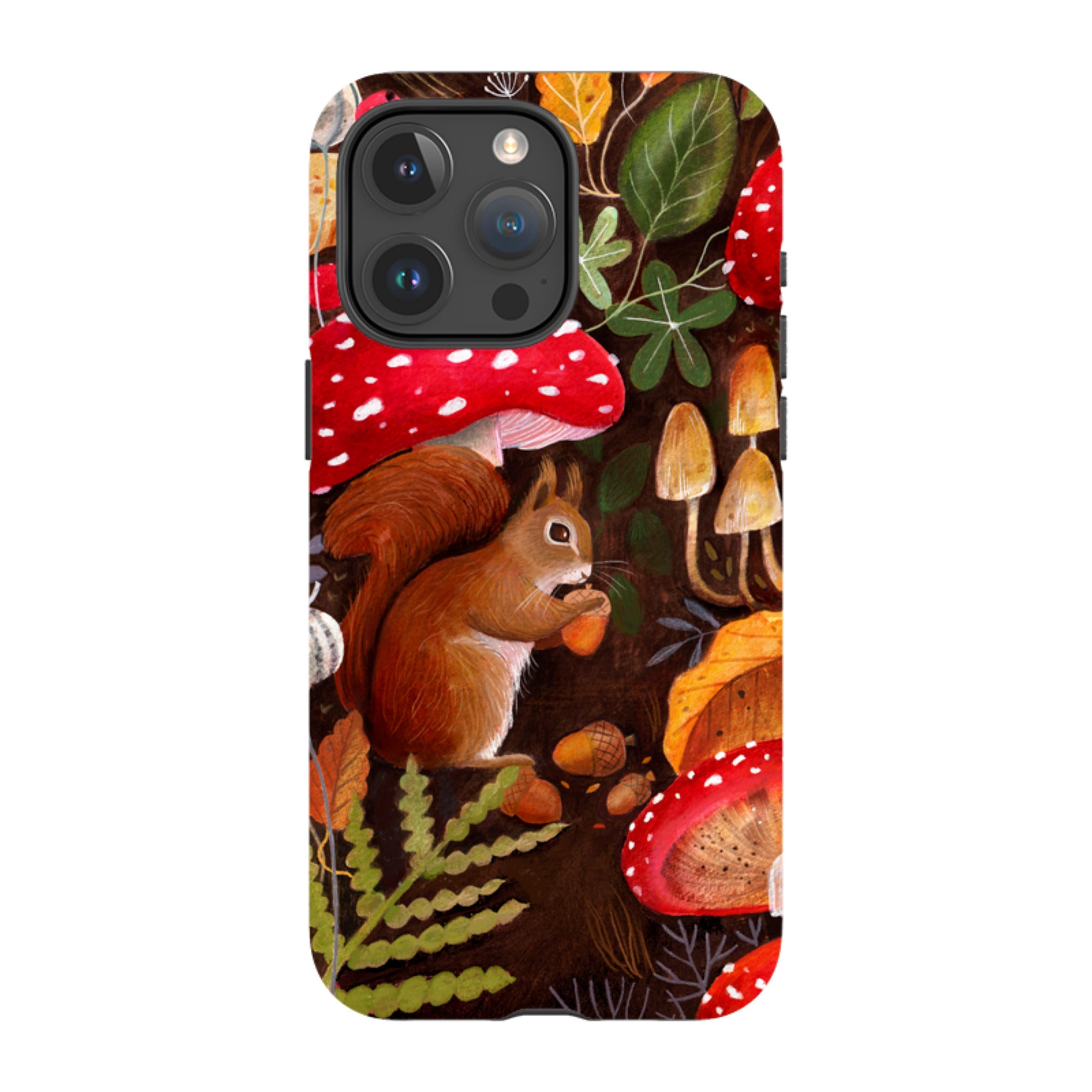 iPhone MagSafe Tough Case - Squirrel Mushrooms By Bex Parkin
