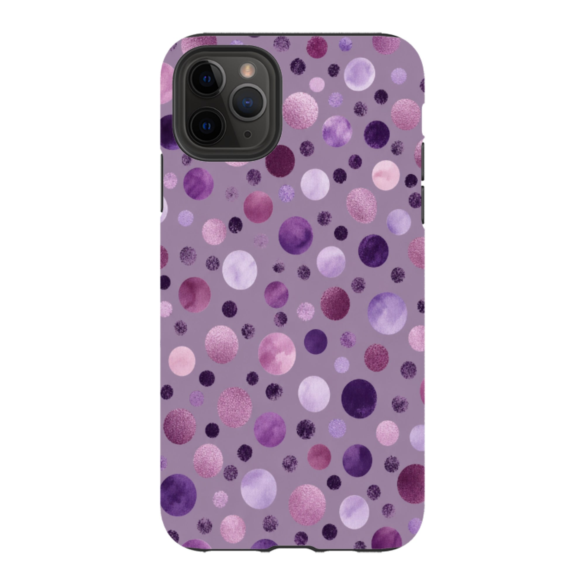 iPhone Tough Case - Mauve Polka Dot