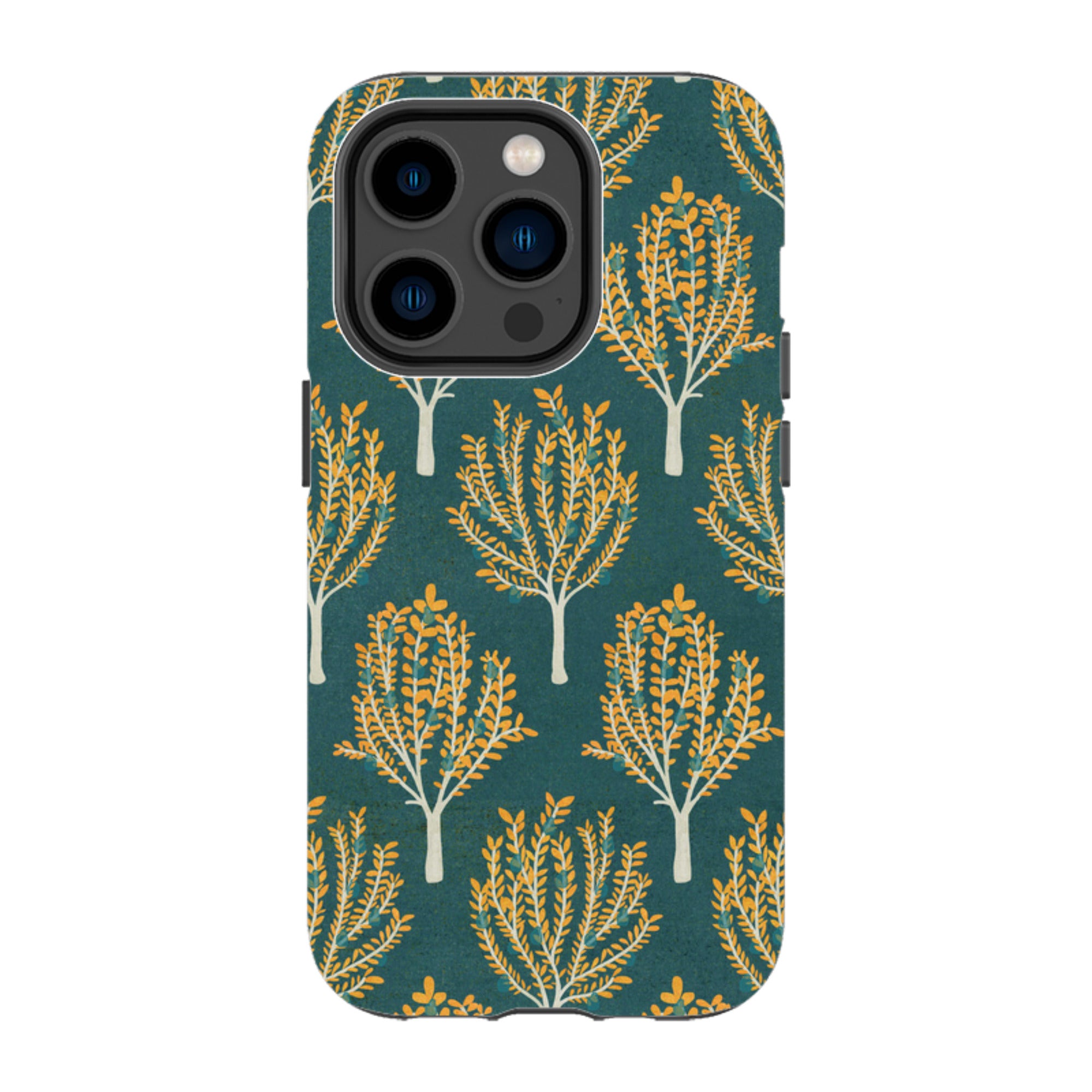 iPhone Tough Case - Pear Trees Teal By Katherine Quinn
