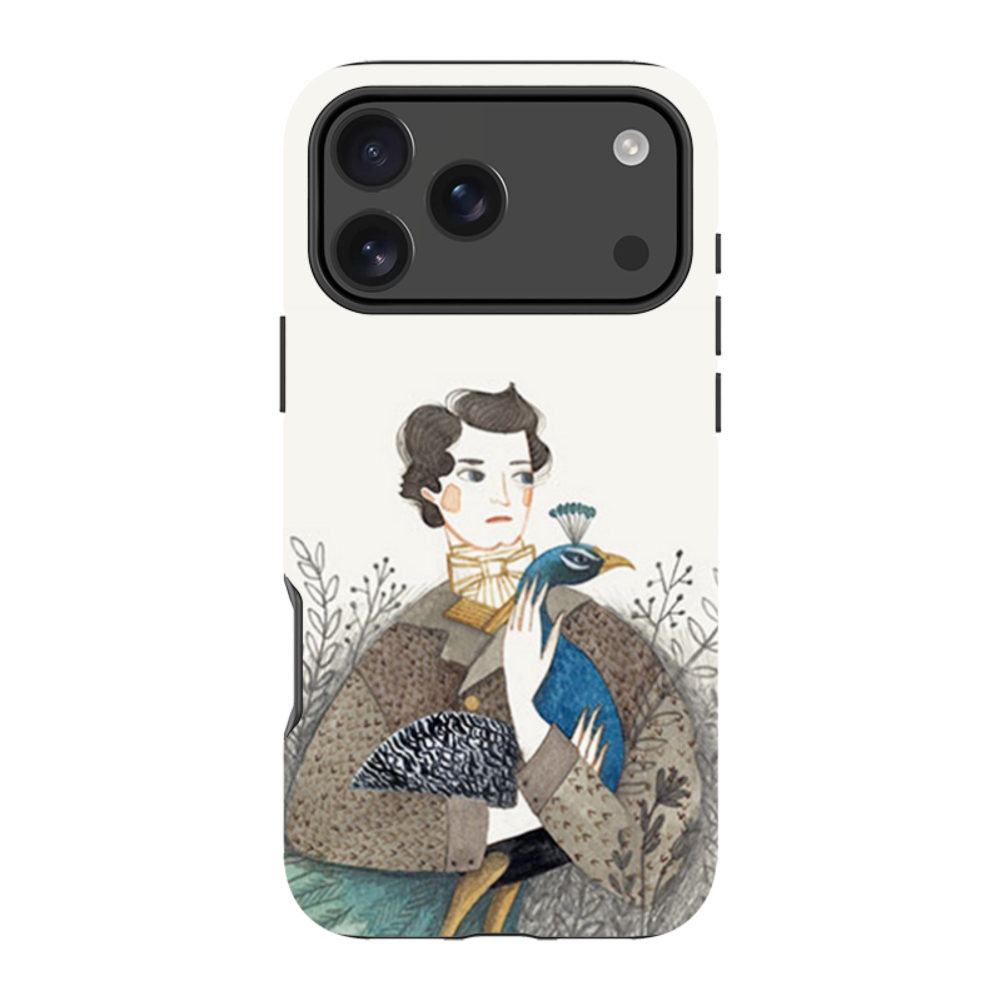 iPhone Tough Case - Man With Peacock By Meghann Rader