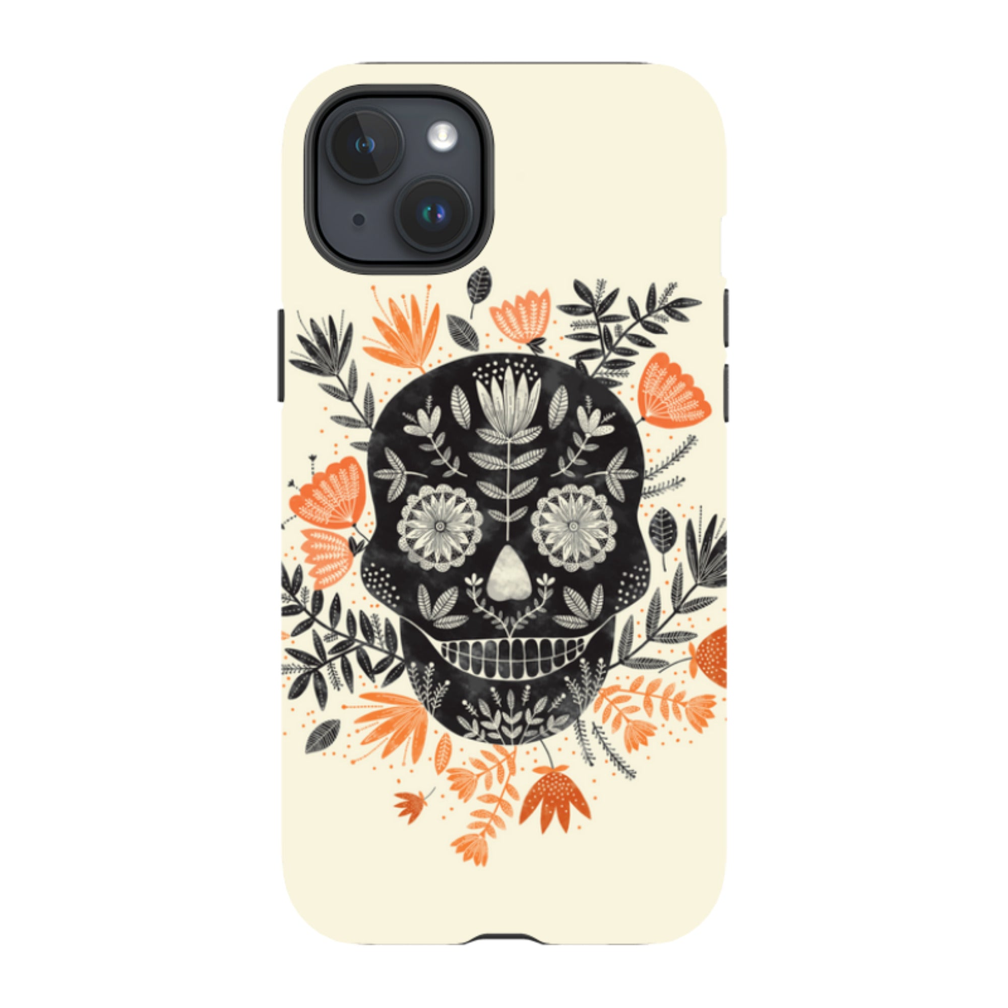 iPhone Tough Case - Sugar Skull Cream By Jade Mosinski
