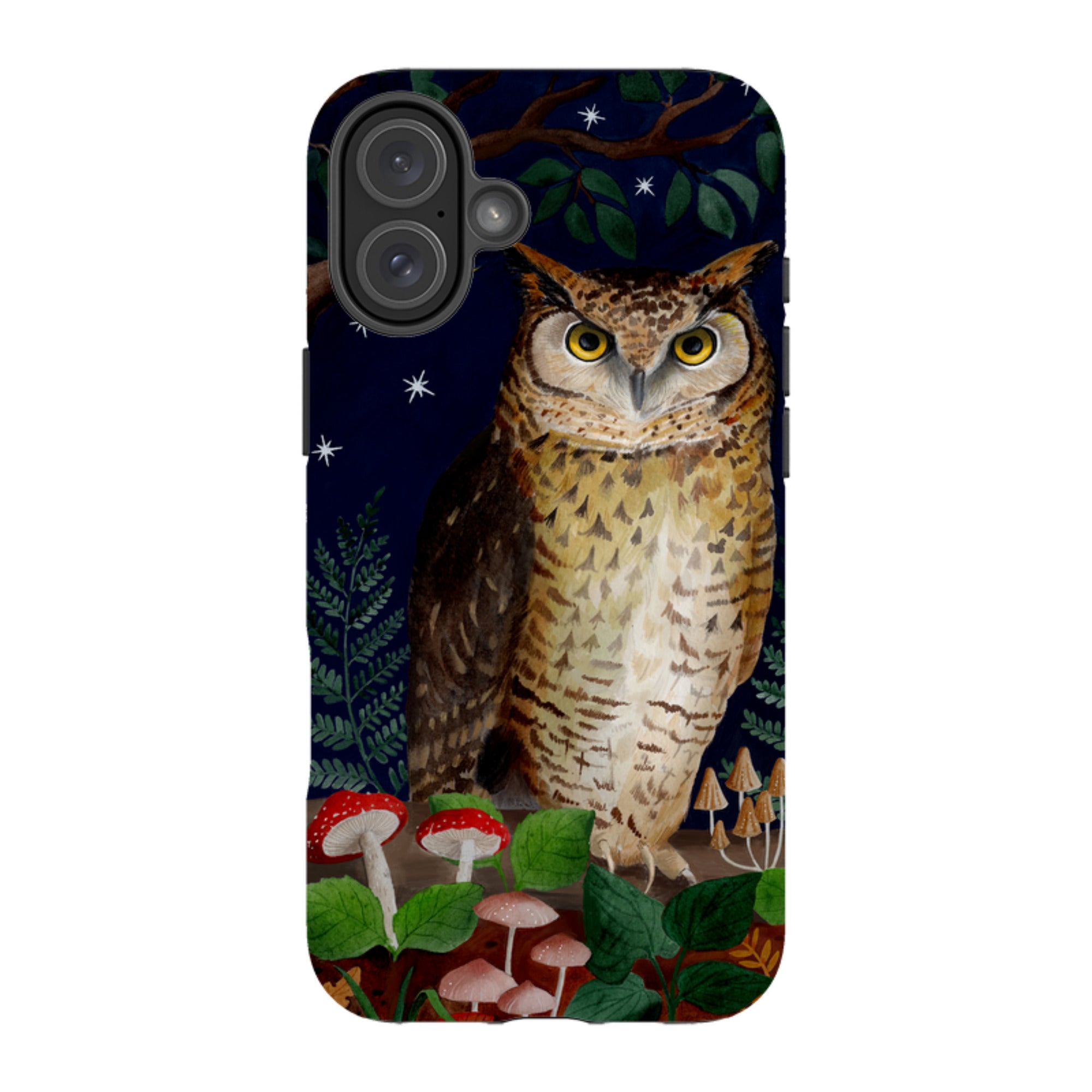 iPhone Tough Case - Mushroom Owl By Bex Parkin
