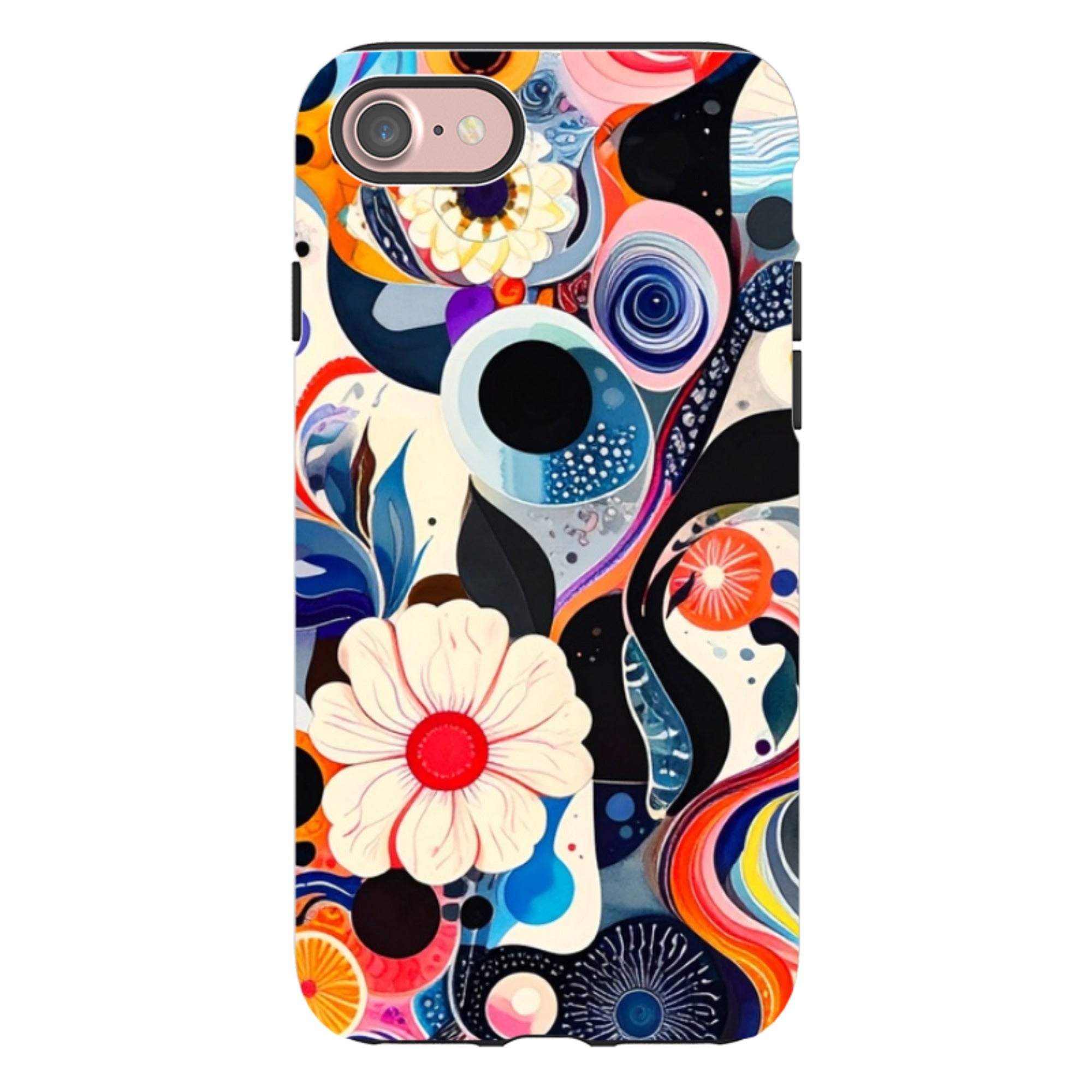 iPhone Tough Case - Floral Marble