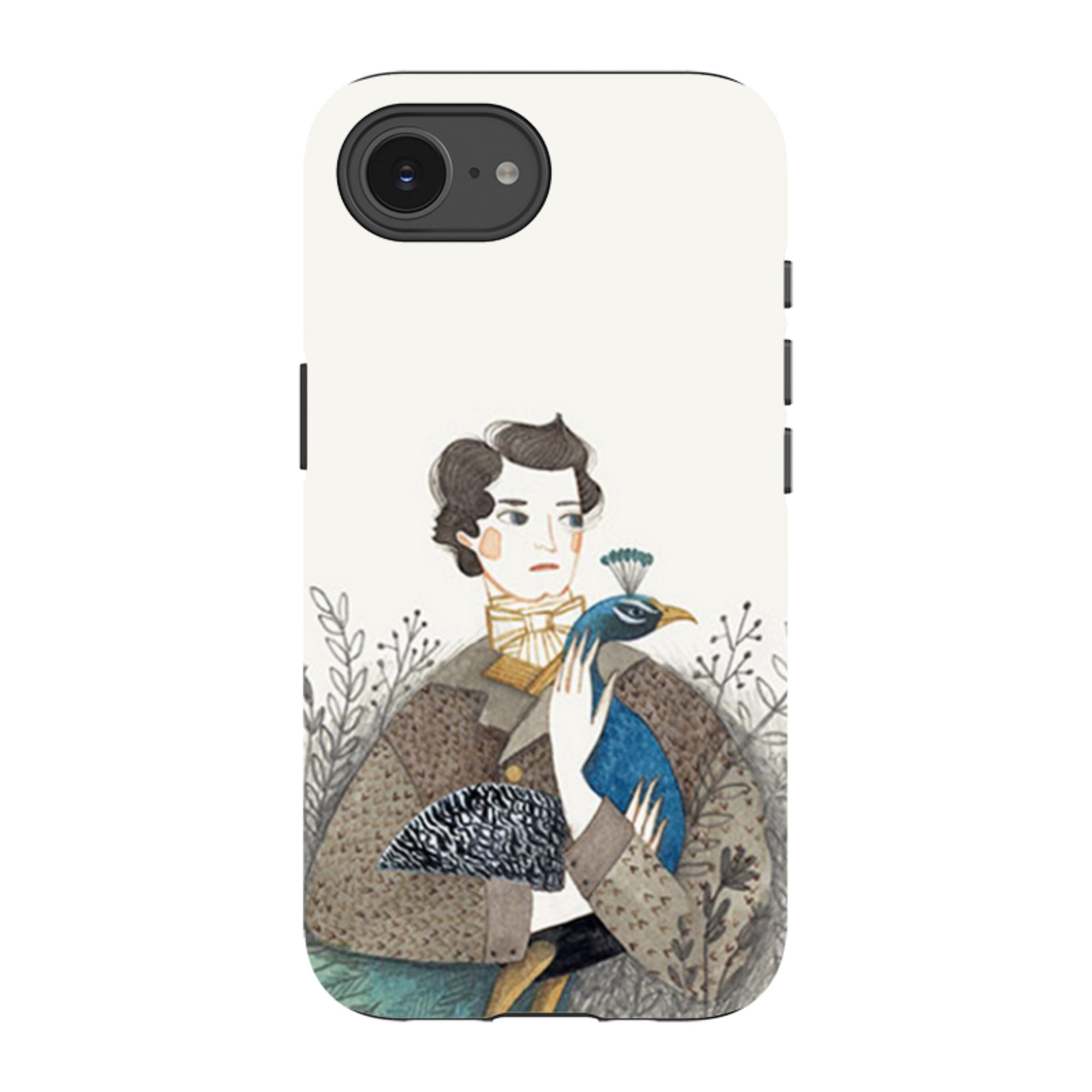 iPhone Tough Case - Man With Peacock By Meghann Rader