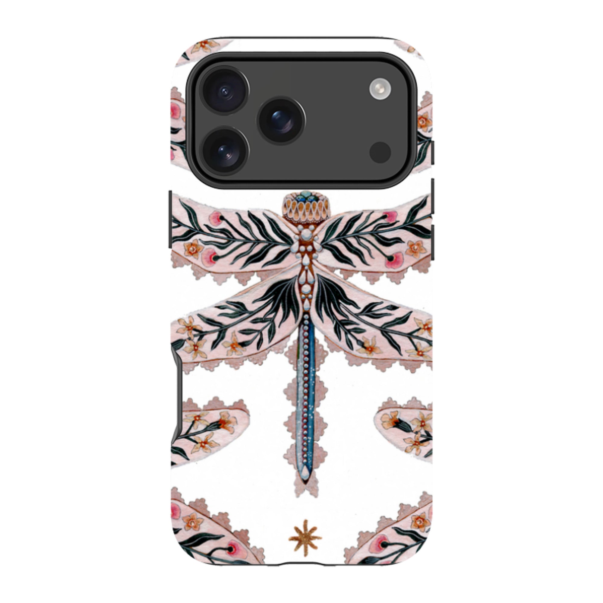 iPhone MagSafe Tough Case -  Dragonfly Pattern By Maria Matos