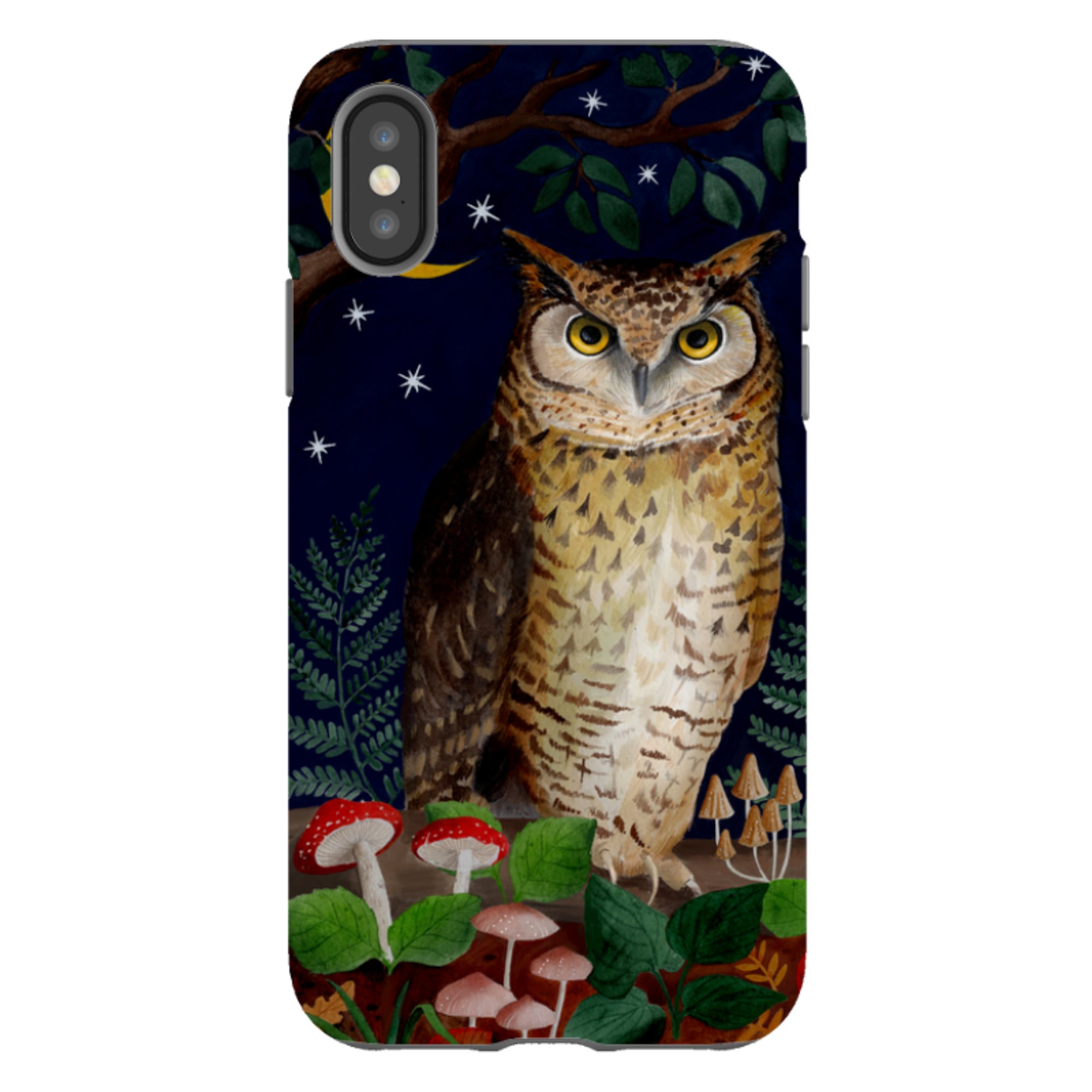 iPhone Tough Case - Mushroom Owl By Bex Parkin