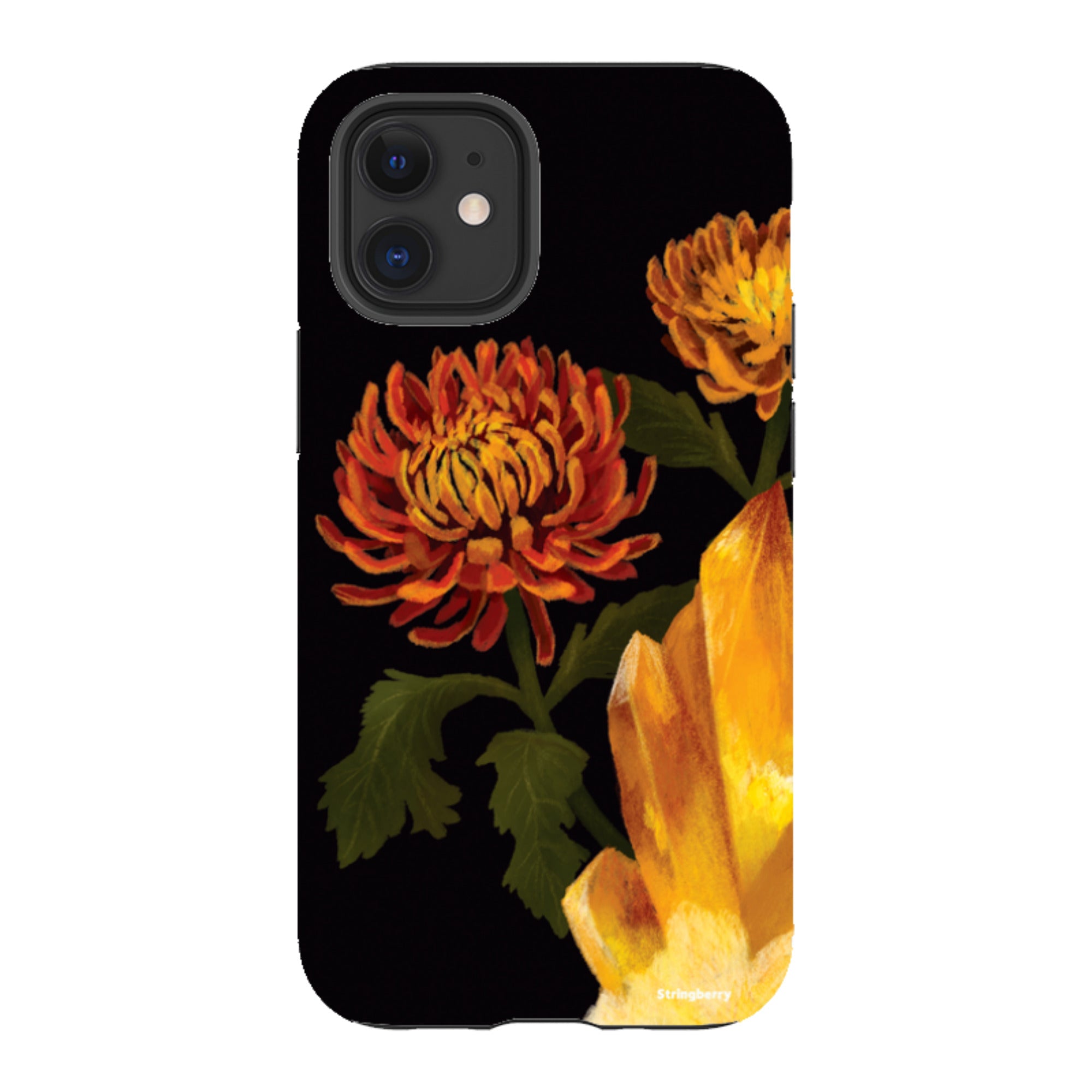 iPhone Tough Case - Chrysanthemum Citrine By Anna Stead