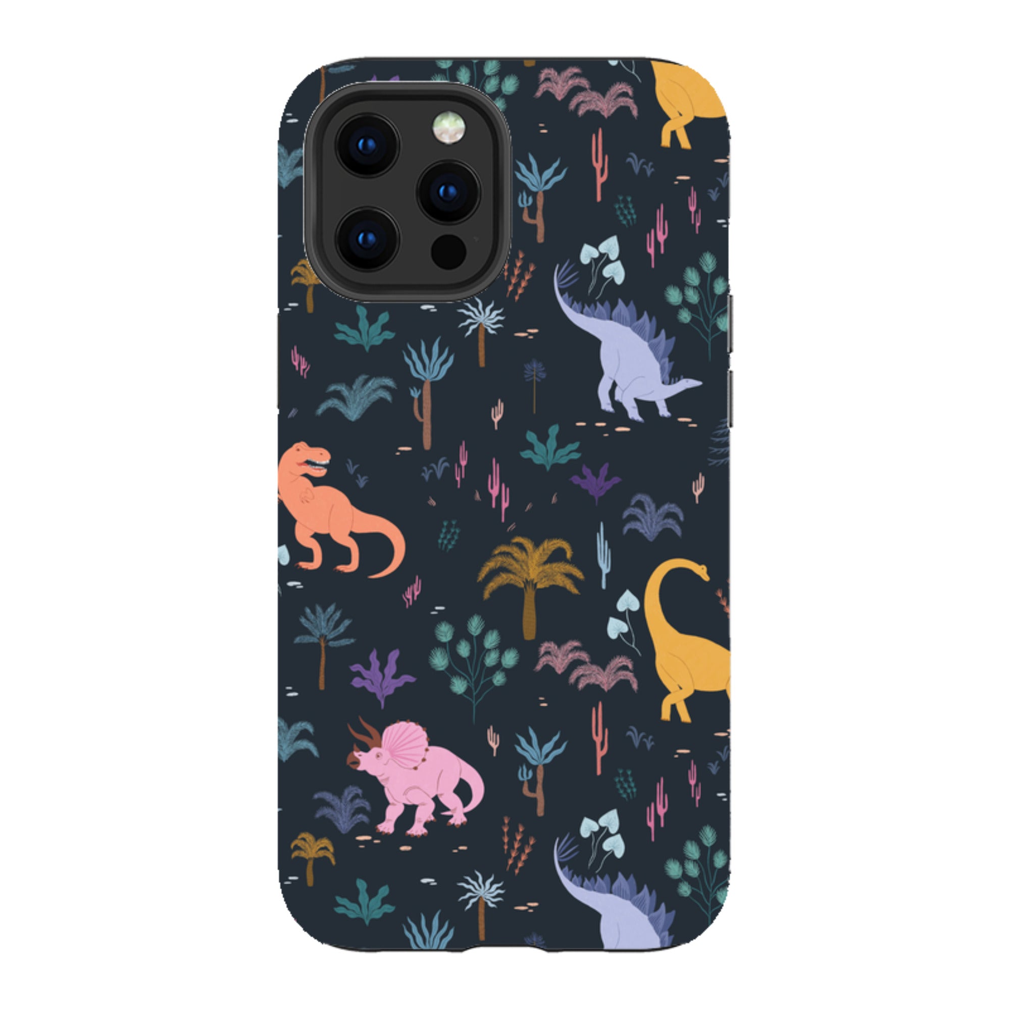 iPhone Tough Case - Dinosaur Pattern Dark By Meghann Rader