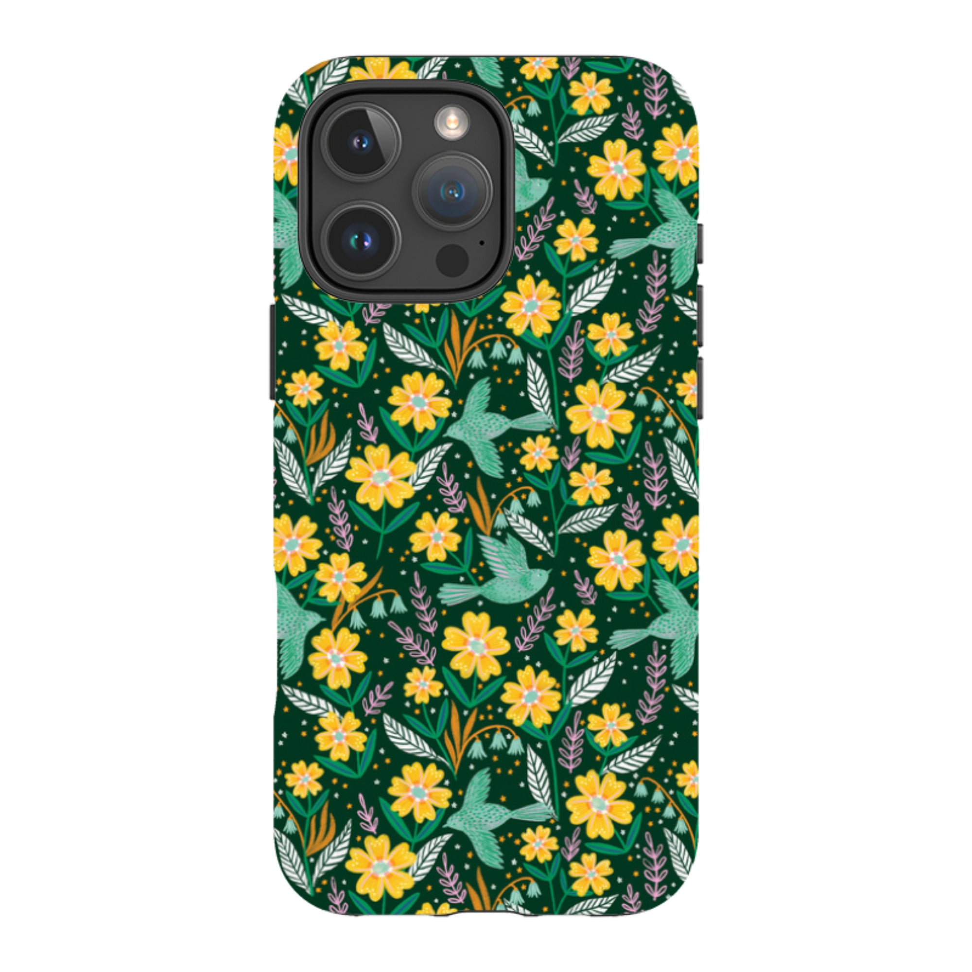 iPhone Tough Case - Sweet Birds Green By Lee Foster Wilson