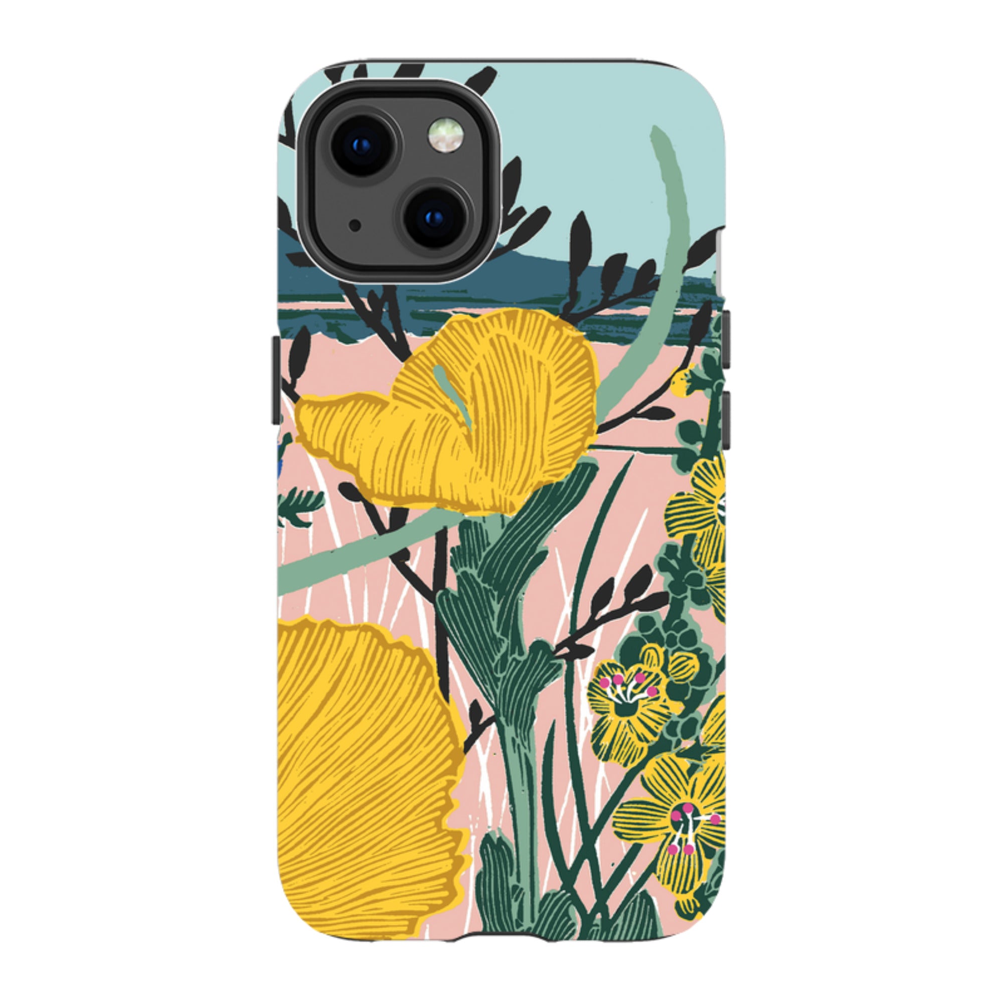 iPhone Tough Case - Yellow Poppies By Kate Heiss