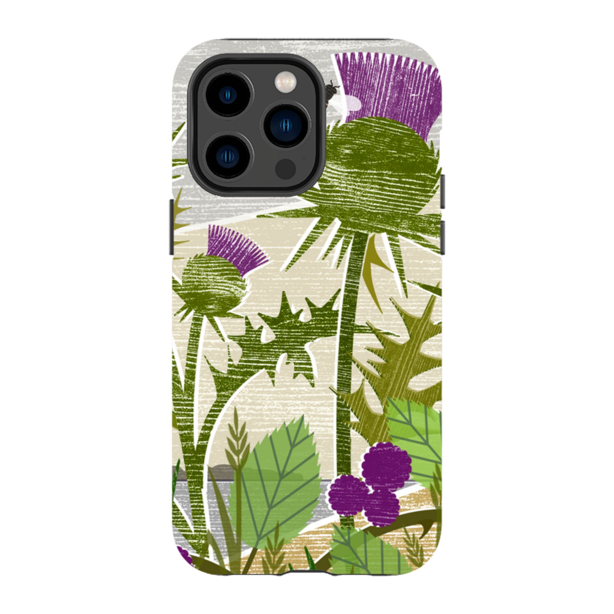 iPhone Tough Case - Purple Thistle By Liane Payne