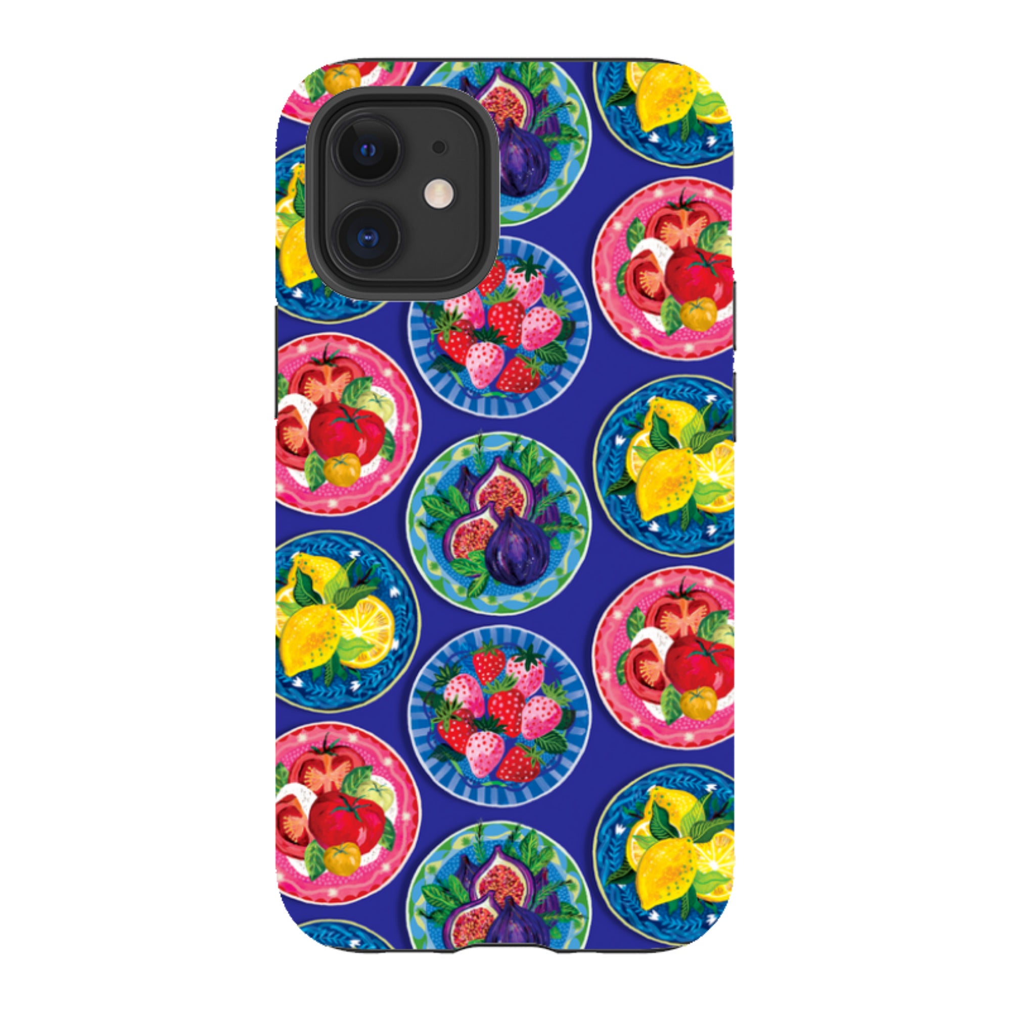 iPhone Tough Case - Summer Plates Blue By Emma Frances Grant
