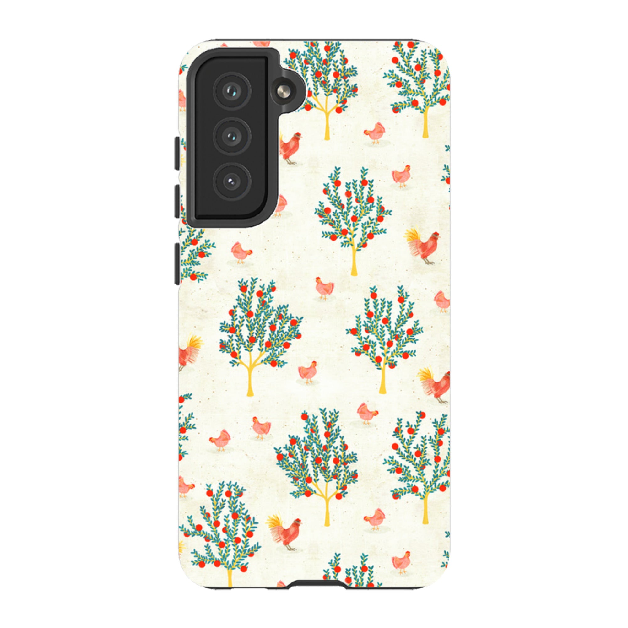 Samsung Tough Case - Apple Trees And Chickens Cream By Katherine Quinn