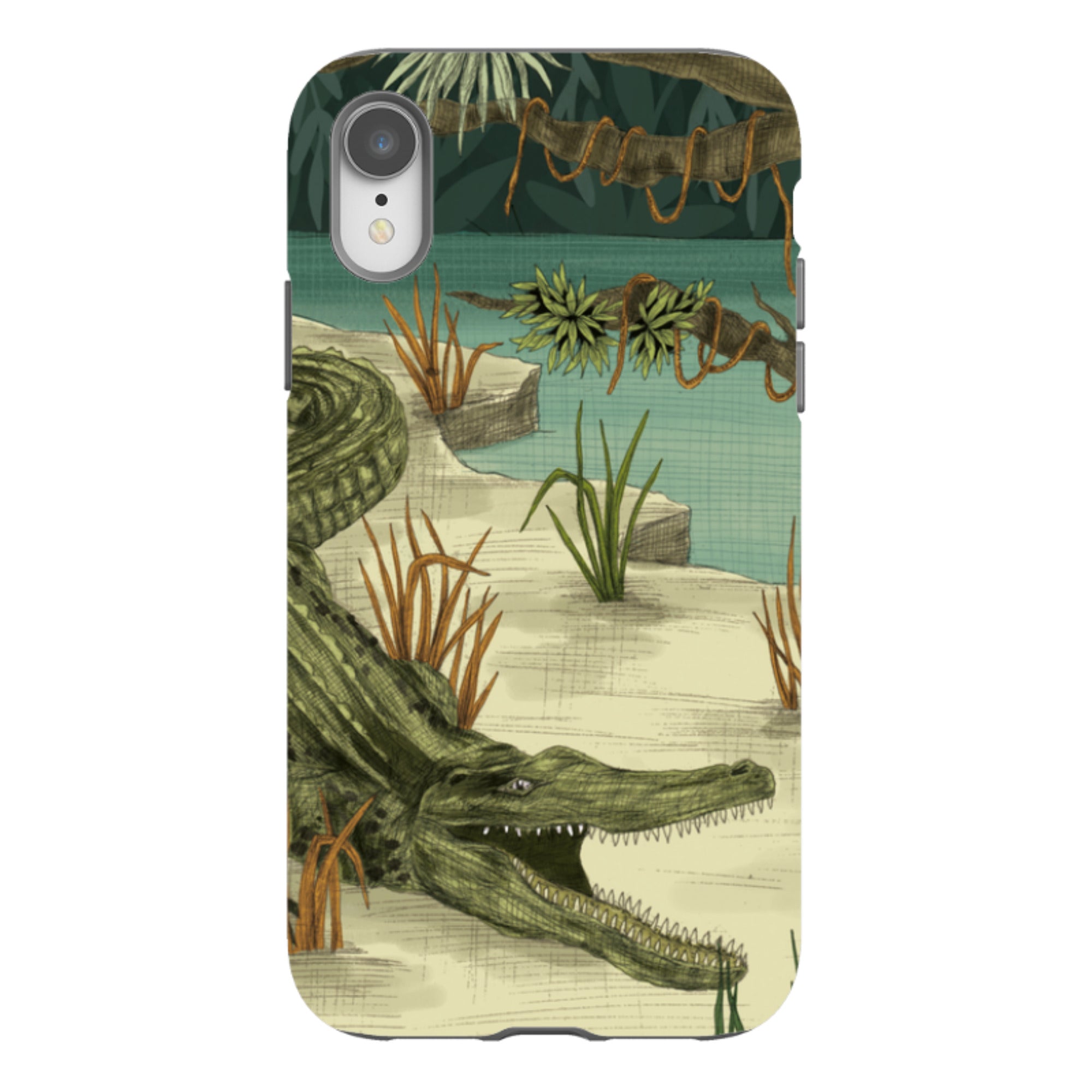 iPhone Tough Case - Crocodile By Jade Mosinski