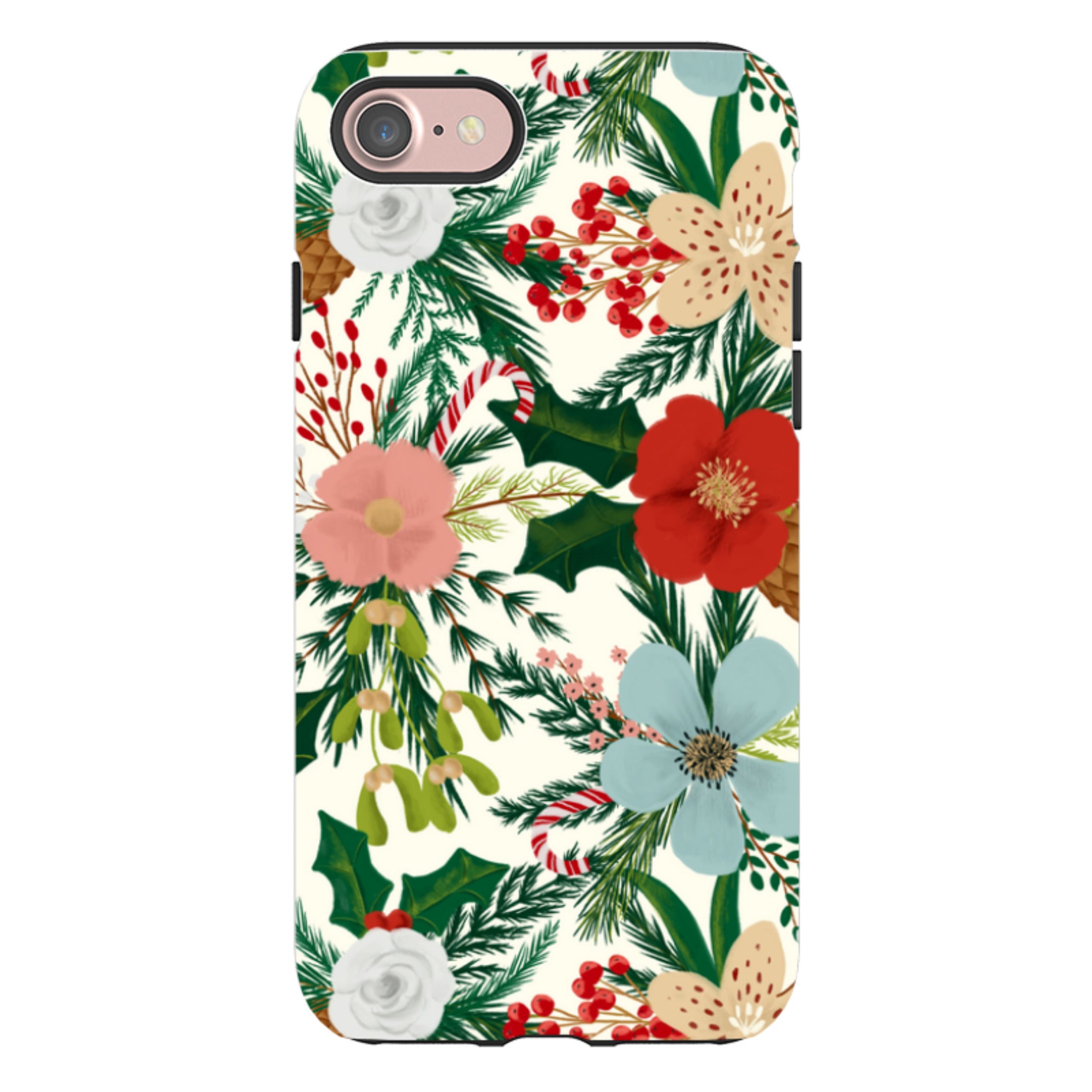 iPhone Tough Case - Christmas Florals By Abby Jacobs
