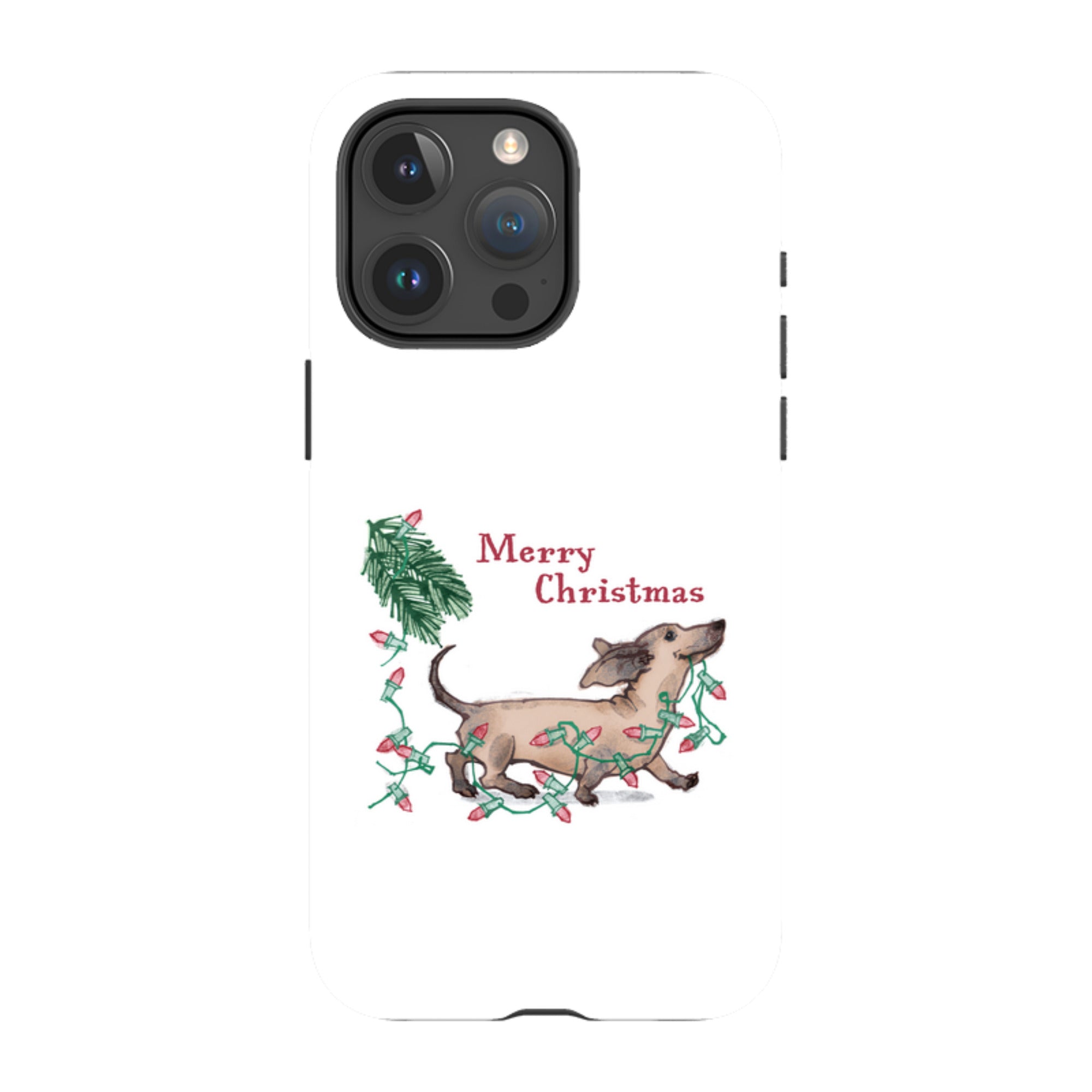 iPhone MagSafe Tough Case -  Christmas Daschund By Liane Payne