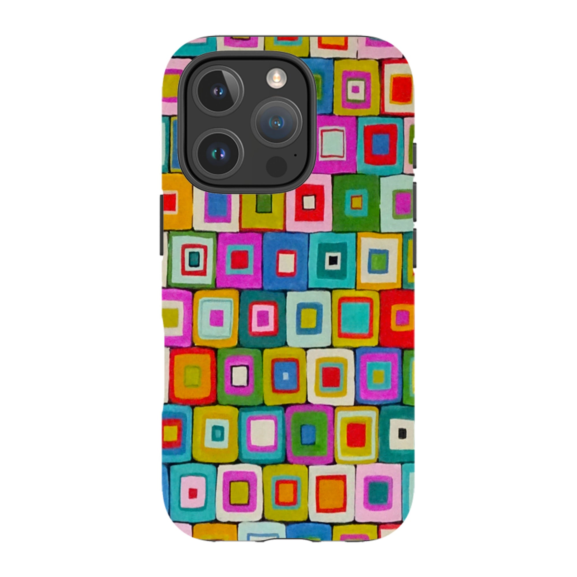 iPhone Tough Case - Atelier Blanket Squares Bright By Sarah Campbell