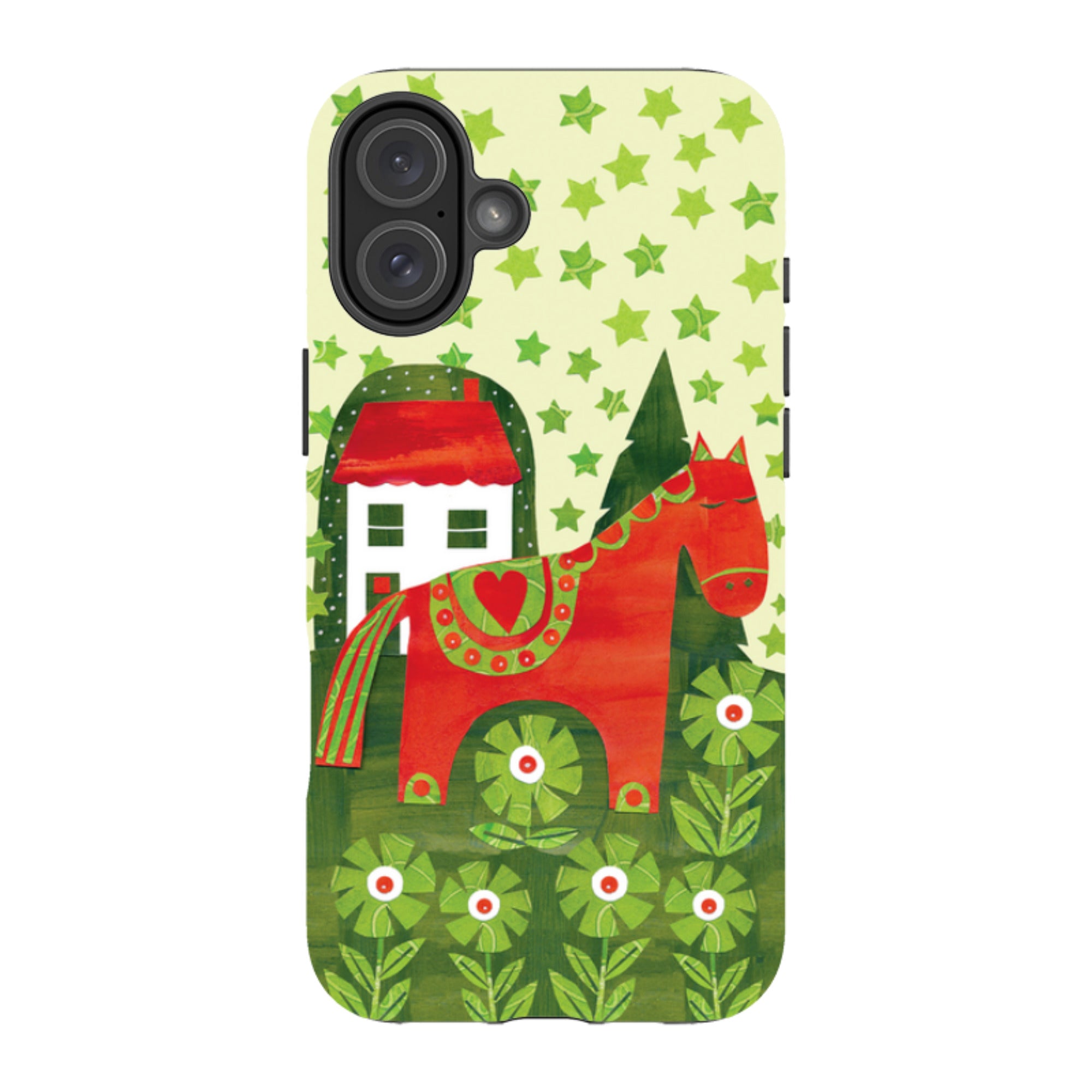 iPhone Tough Case - Red Dala Horse By Tracey English