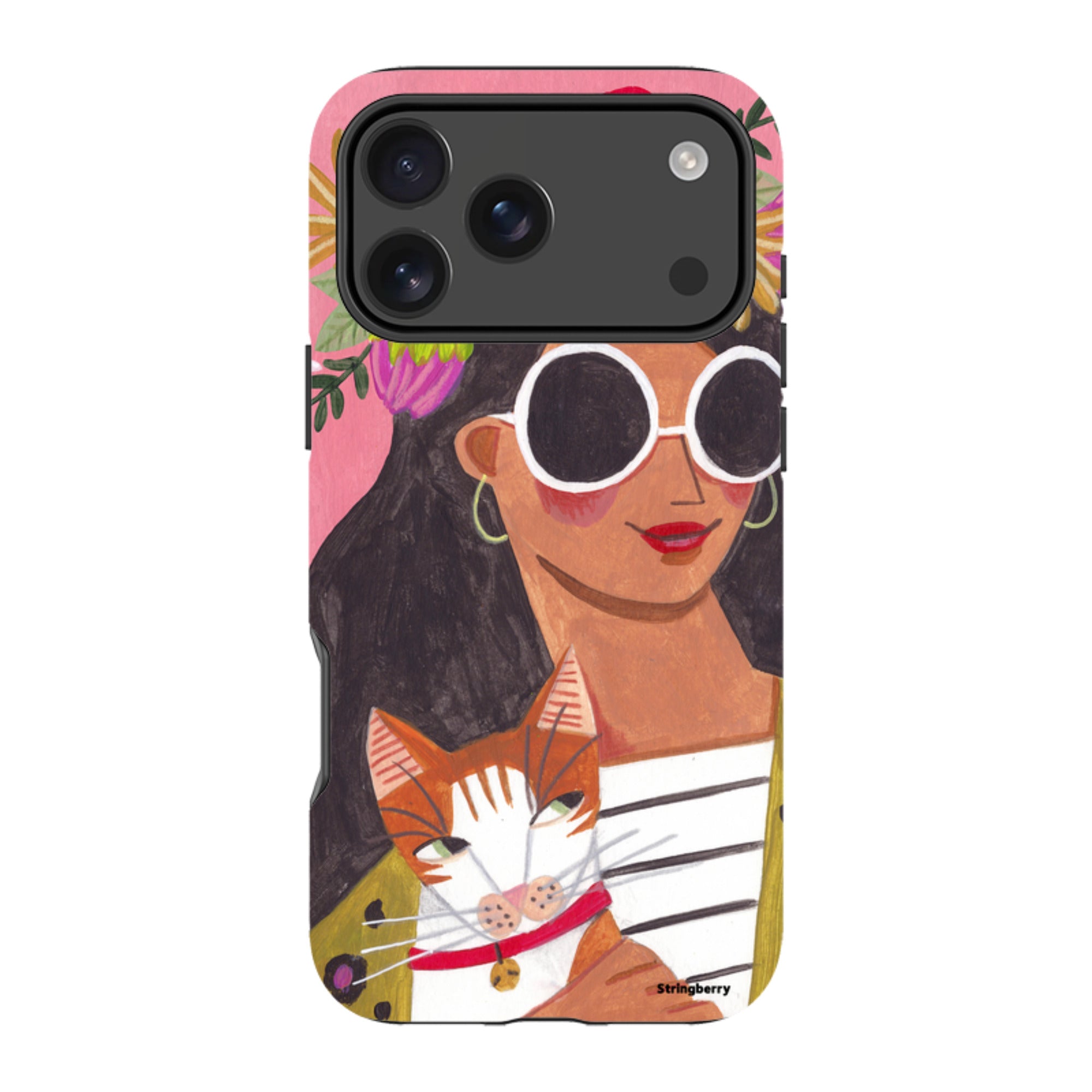 iPhone Tough Case - Woman & Cat By Caroline Bonne Muller