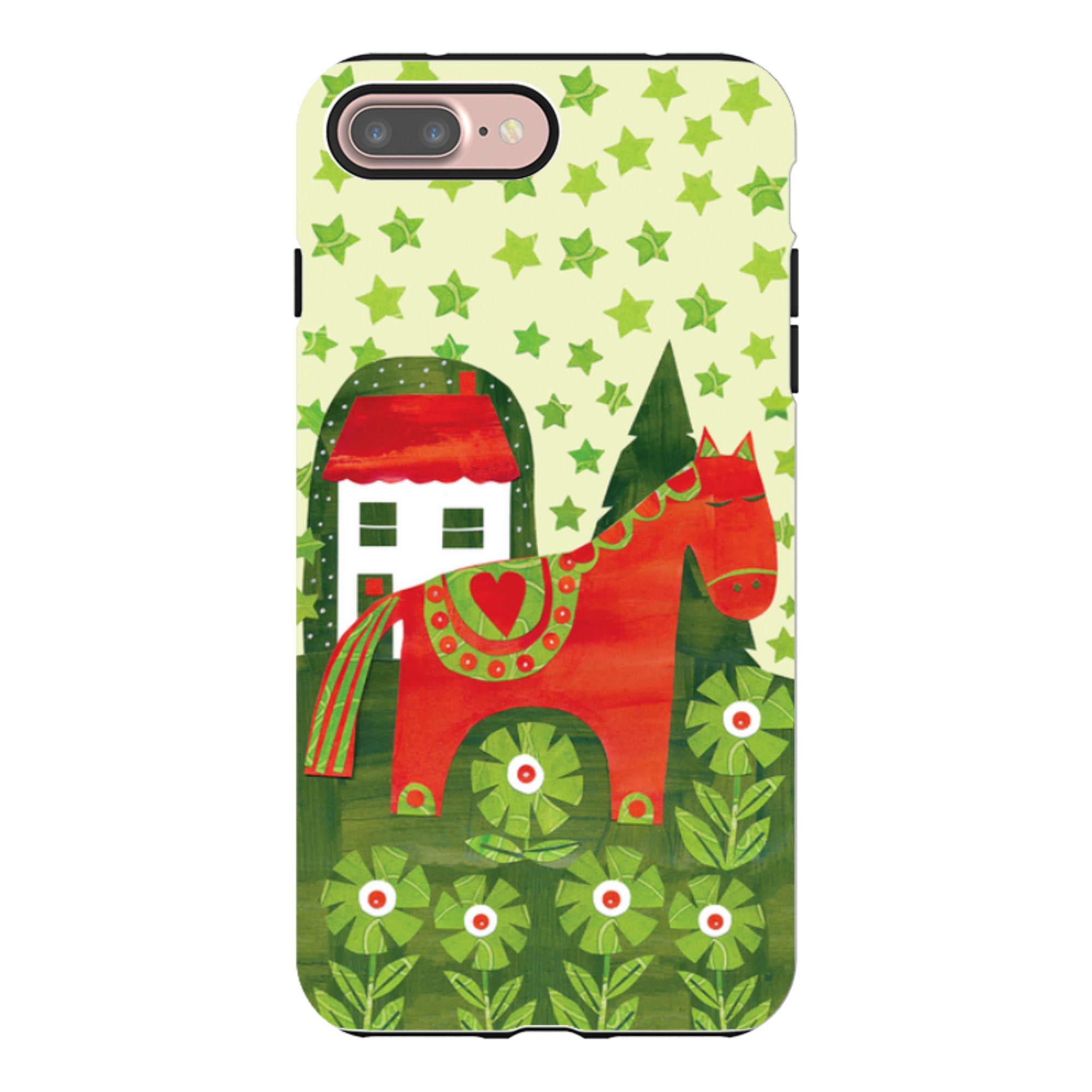 iPhone Tough Case - Red Dala Horse By Tracey English