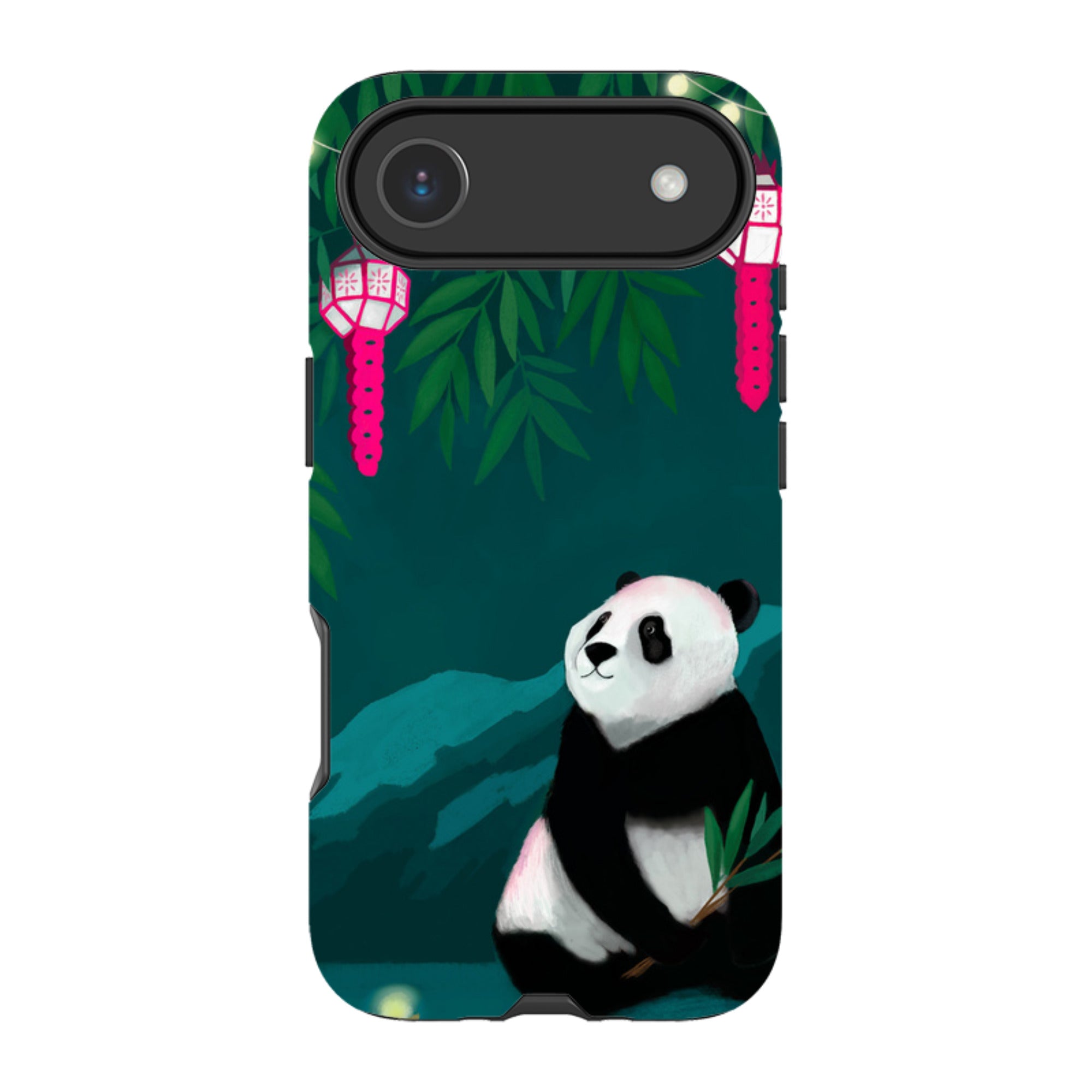 iPhone Tough Case - Panda And Lanterns By Bex Parkin