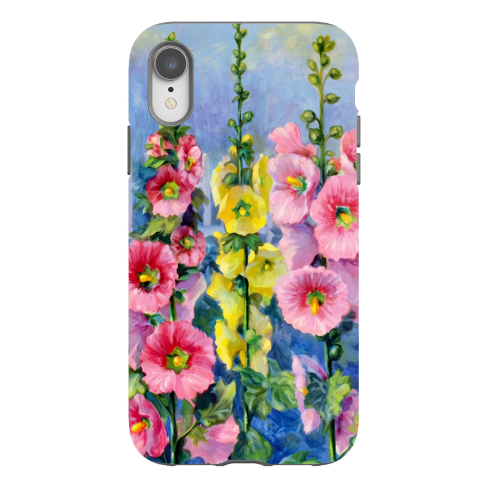 iPhone Tough Case - Hollyhock Garden