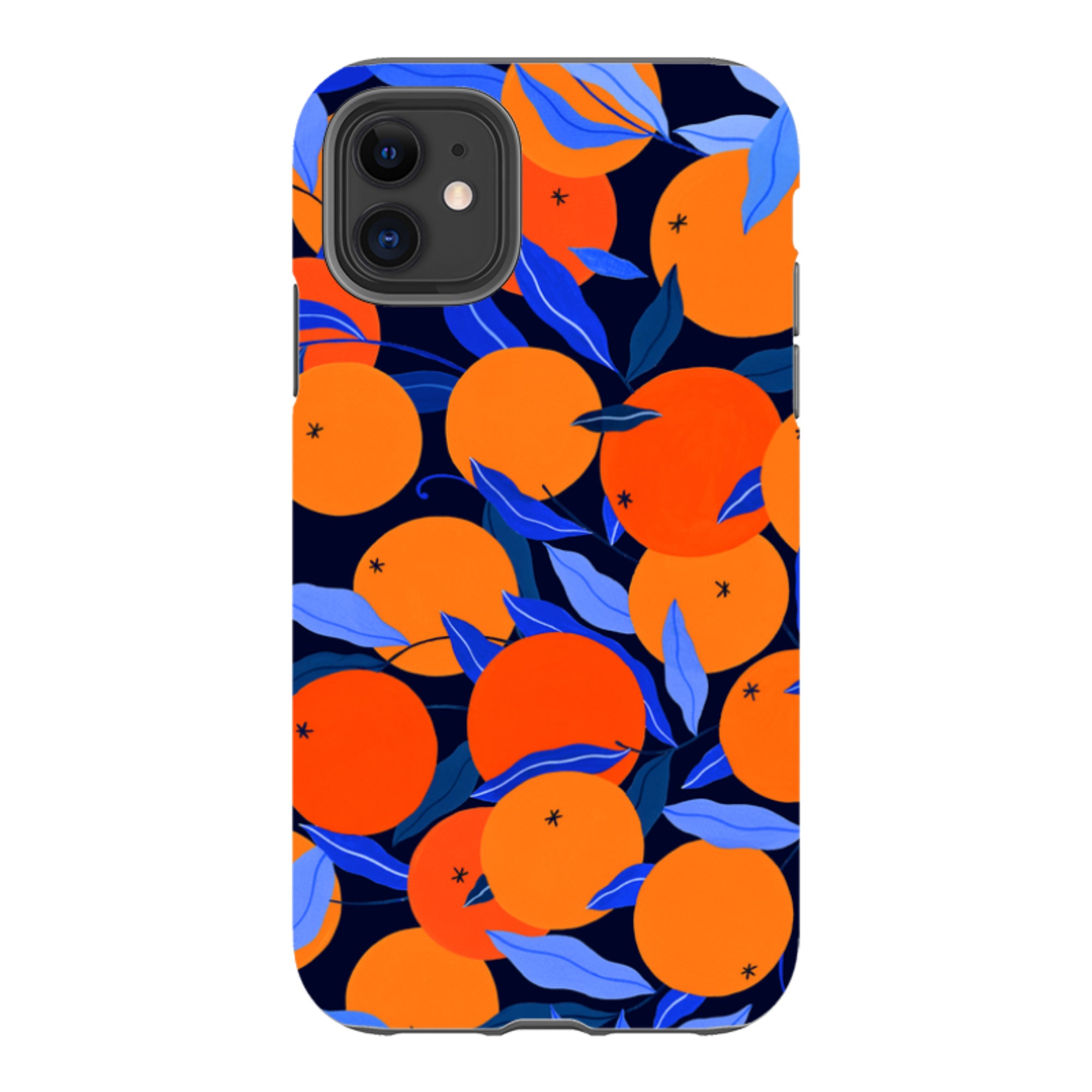 iPhone Tough Case - Arancello Navy Pattern By Madalina Andronic