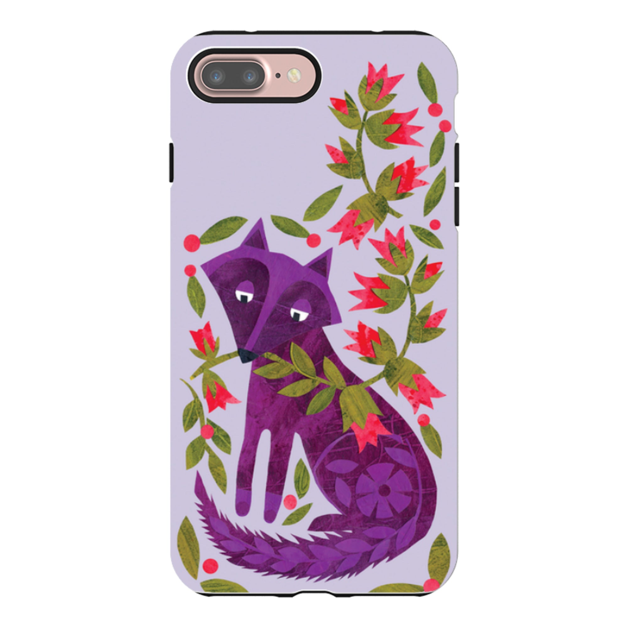 iPhone Tough Case - Purple Foxie By Tracey English