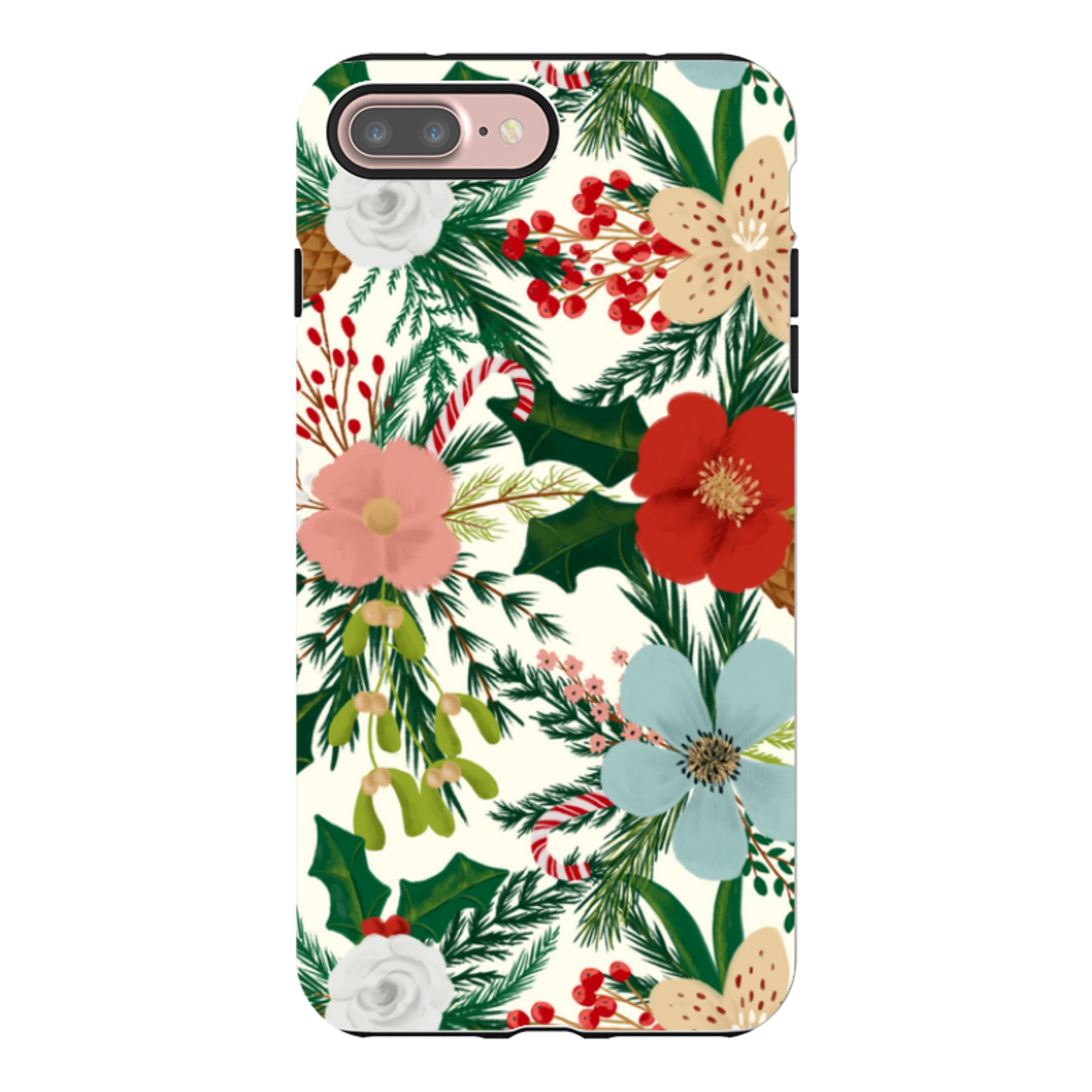 iPhone Tough Case - Christmas Florals By Abby Jacobs