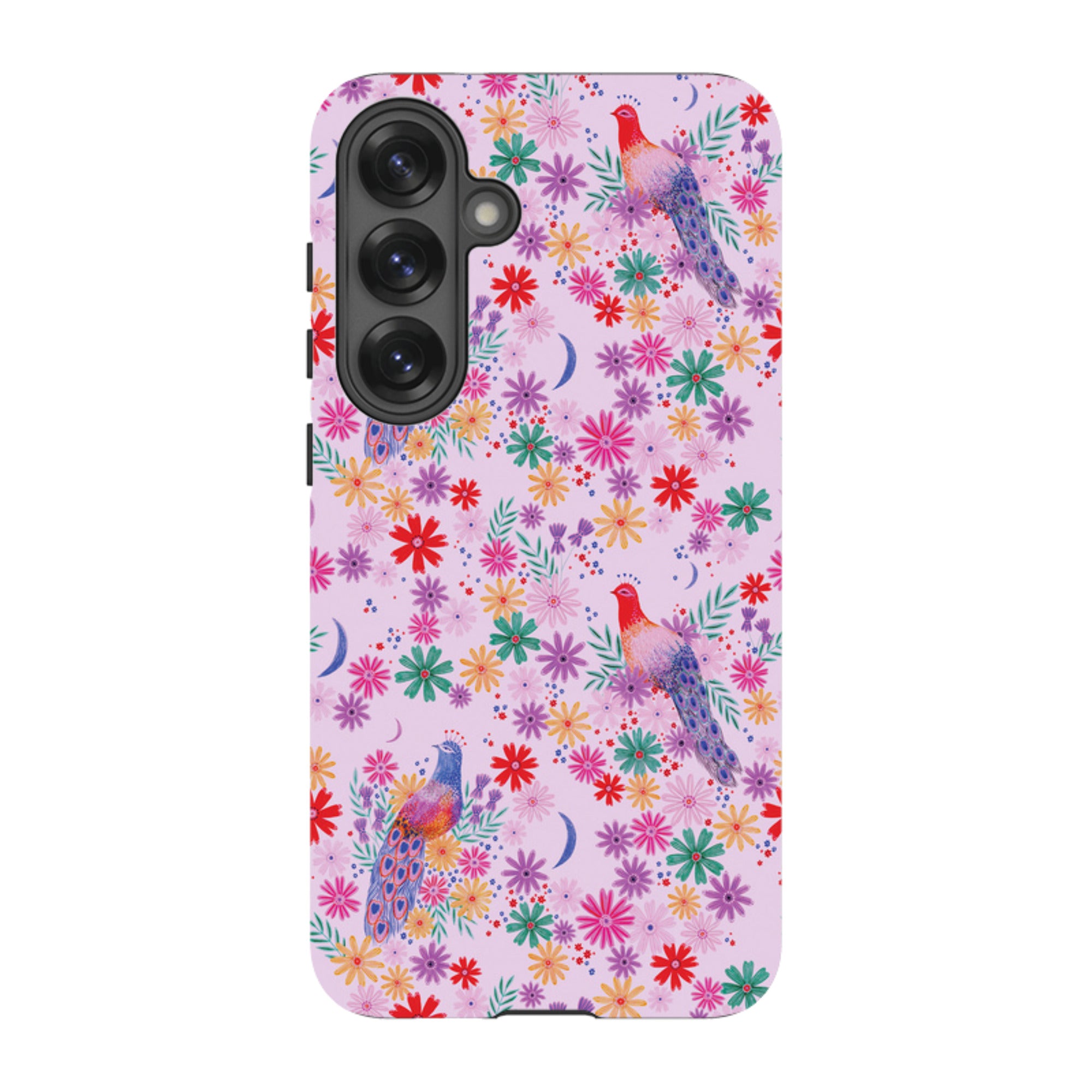 Samsung Tough Case - Peacock Pattern Lilac By Lee Foster Wilson