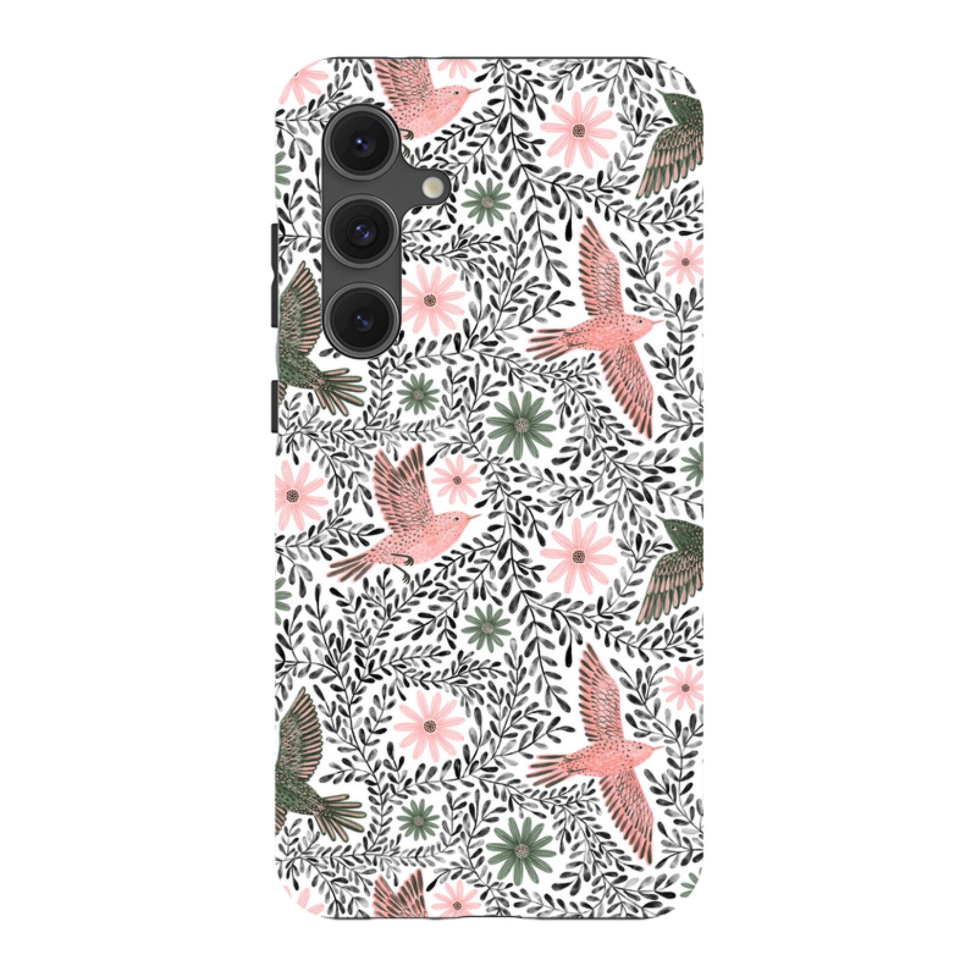 Samsung Tough Case - Bird Pattern Black By Lee Foster Wilson