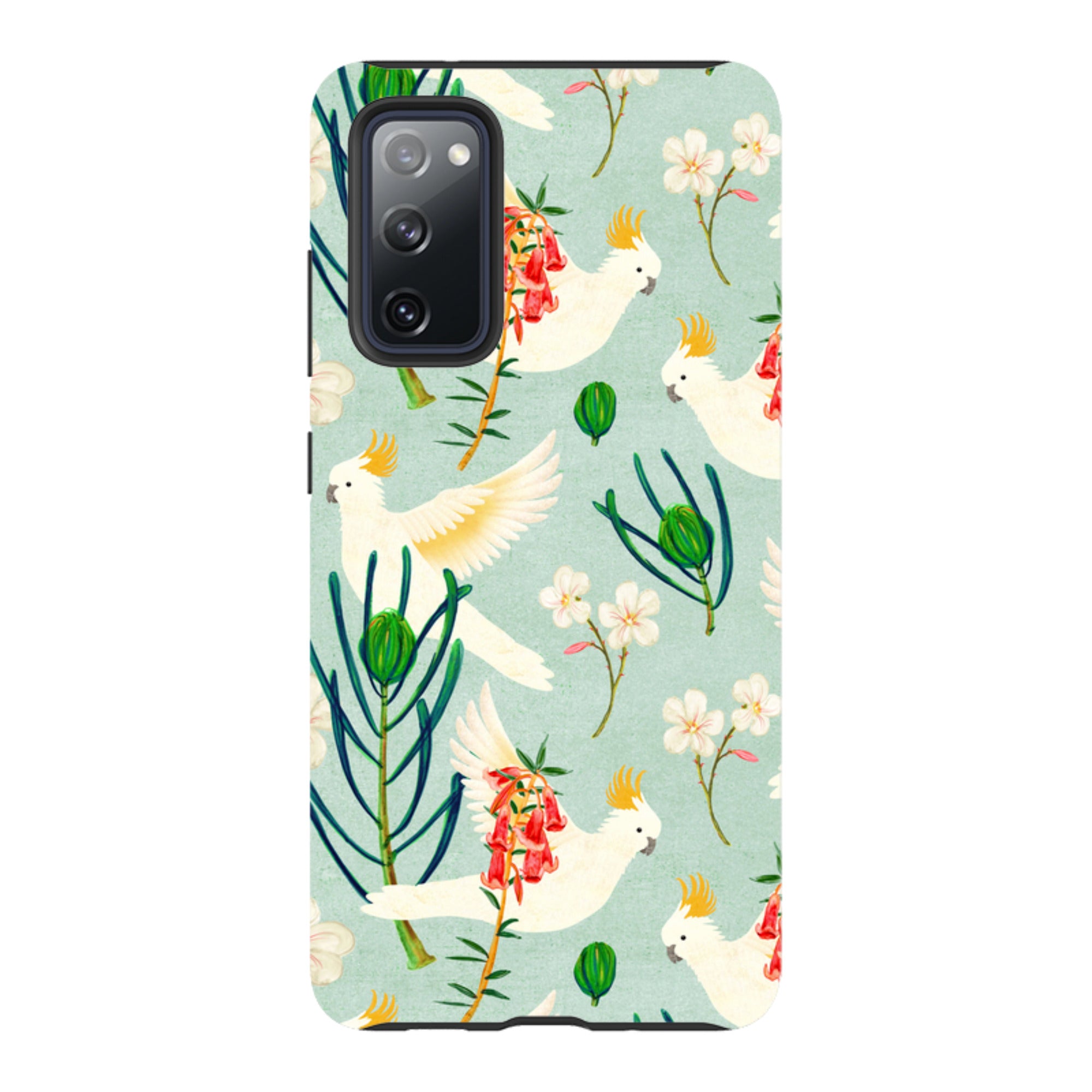 Samsung Tough Case - Cockatoo And Flowers By Katherine Quinn