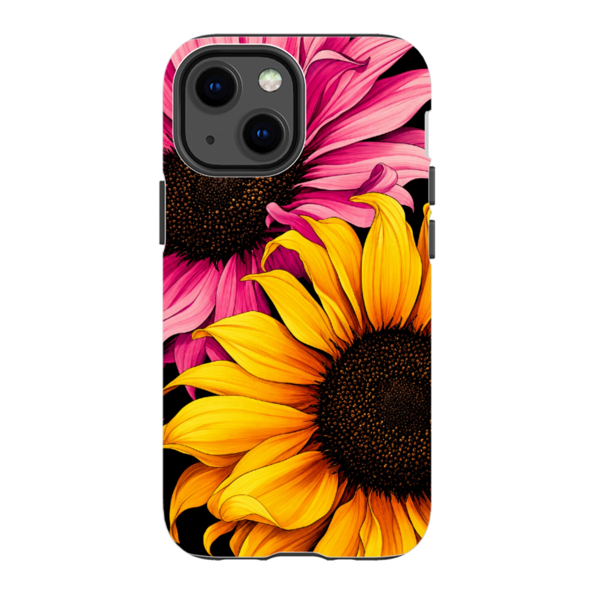 iPhone Tough Case - Yellow & Pink Sunflower