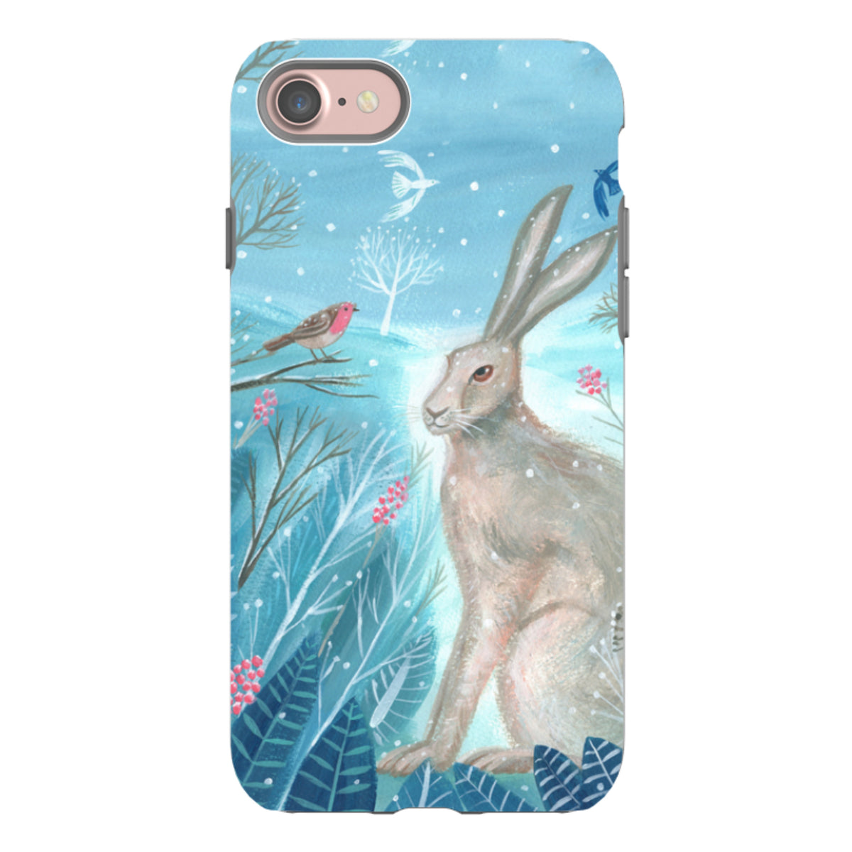 iPhone Tough Case - Winter Hare By Mary Stubberfield