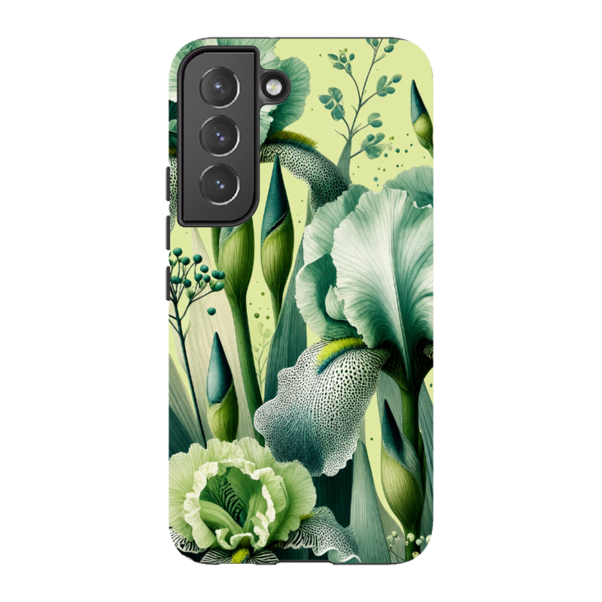 Samsung Tough Case - Sage Green Iris Floral