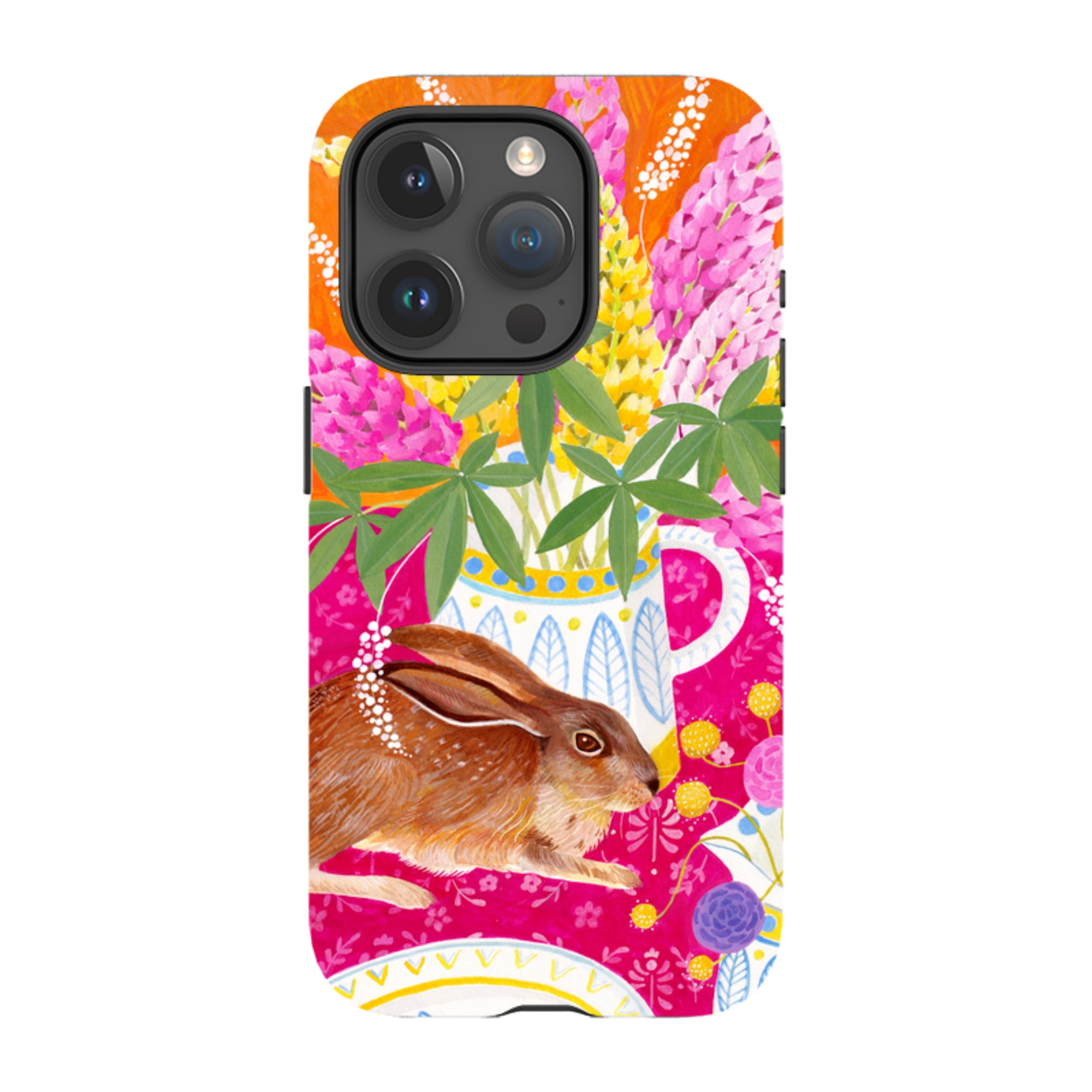 iPhone Tough Case - Rabbit Lupins By Bex Parkin