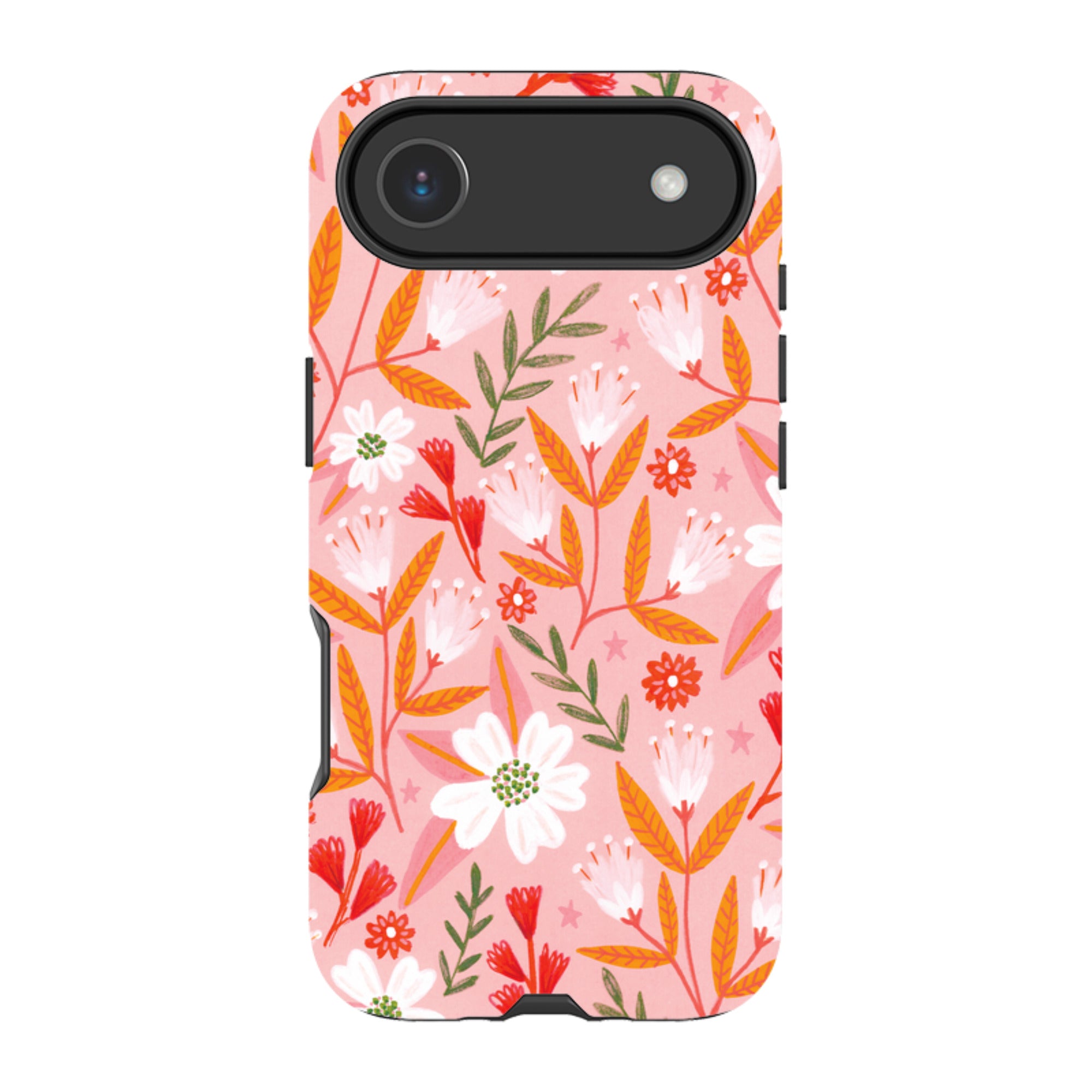 iPhone Tough Case - Pink And Orange Florals By Lee Foster Wilson