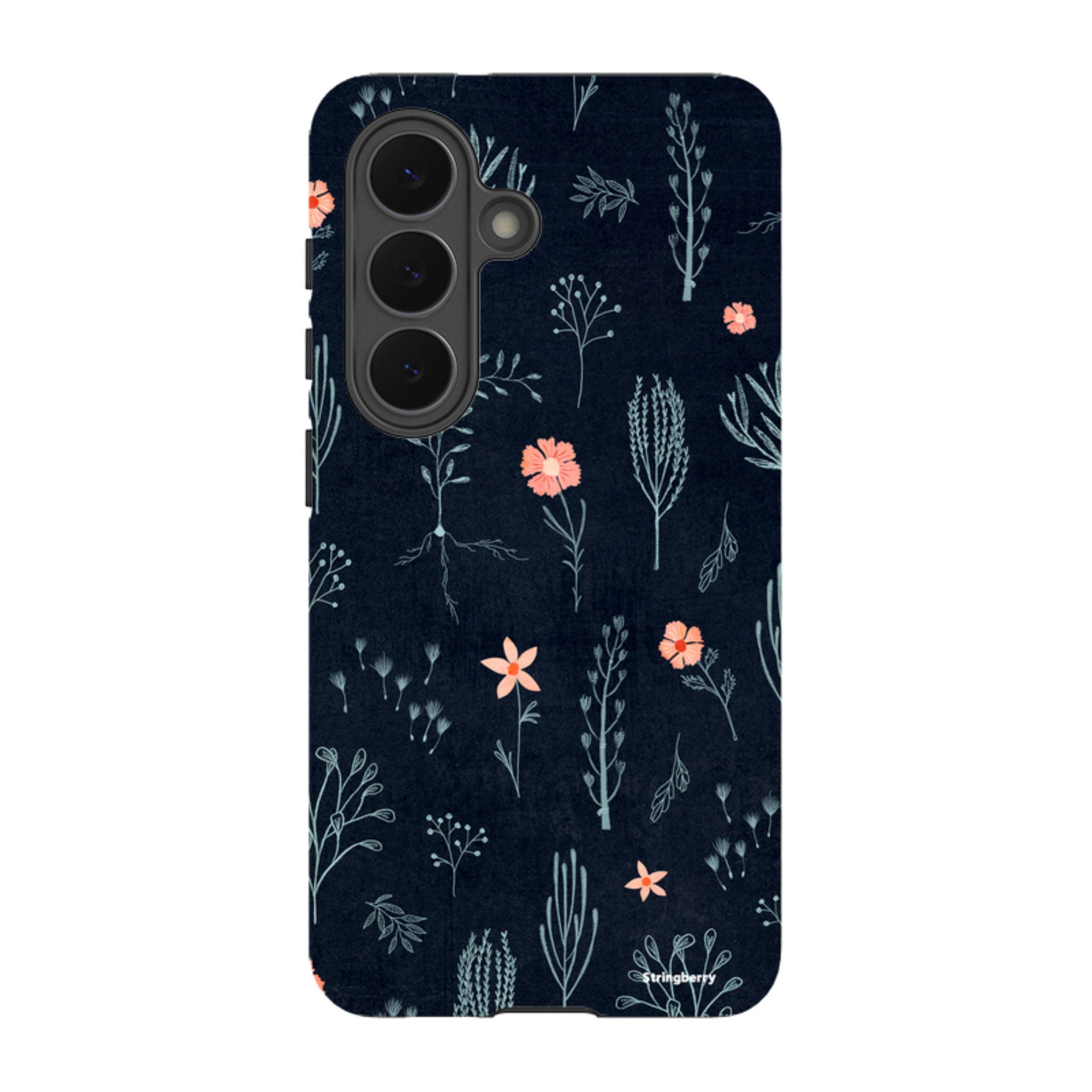 Samsung Tough Case - Floral Light Blue And Pink By Katherine Quinn
