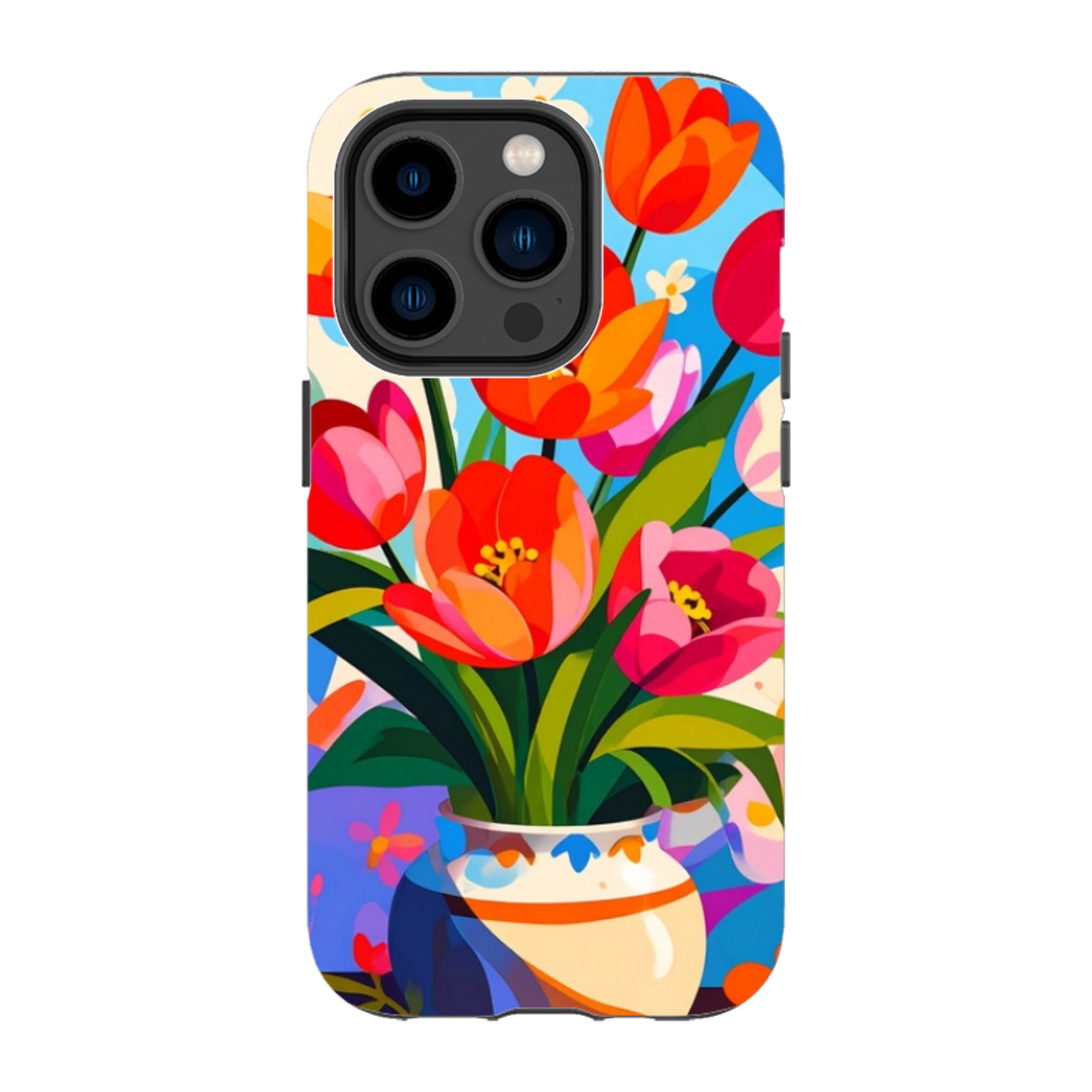 iPhone Tough Case - Tulip Pot Floral