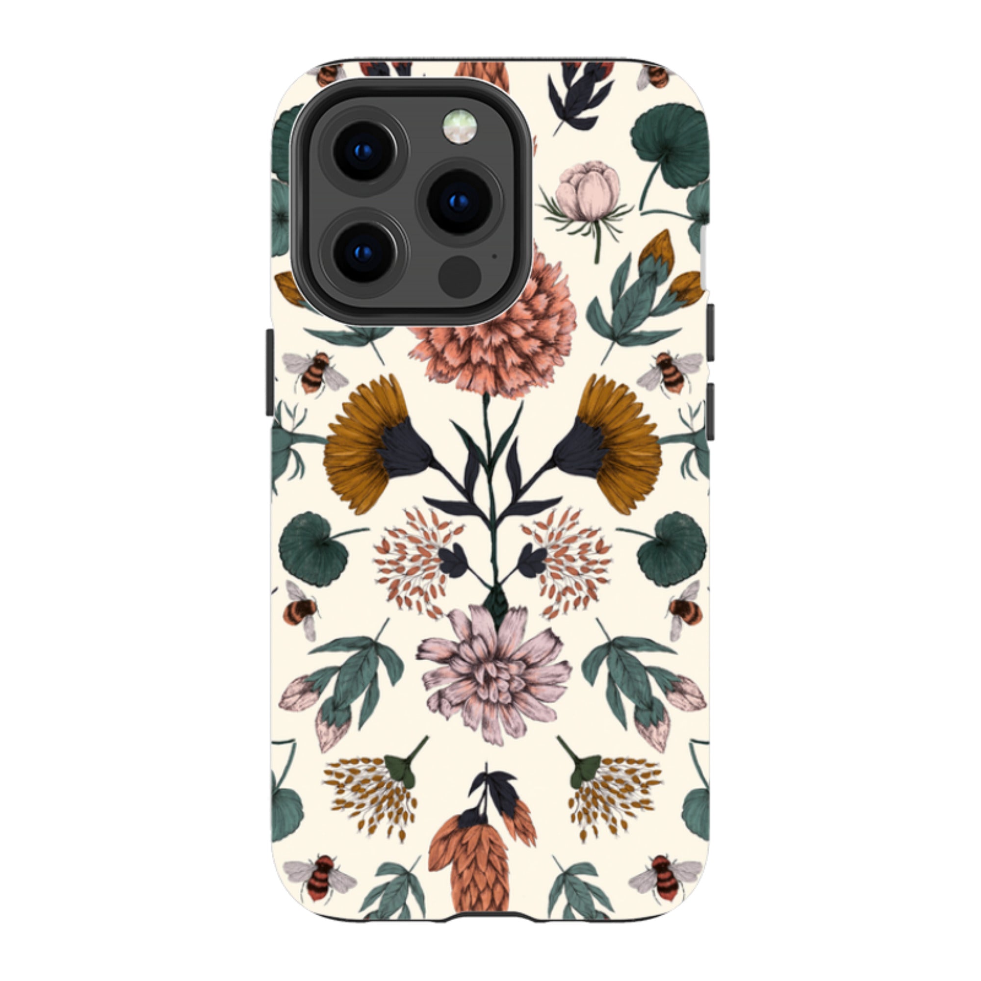 iPhone Tough Case - Floral Bees By Jade Mosinski