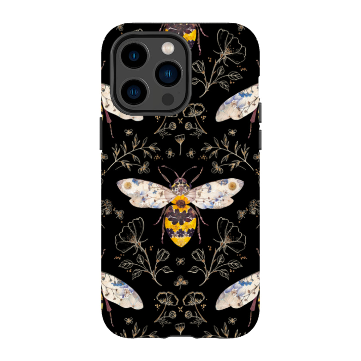 iPhone Tough Case - Midnight Bumble Bee By Helen Ahpornsiri