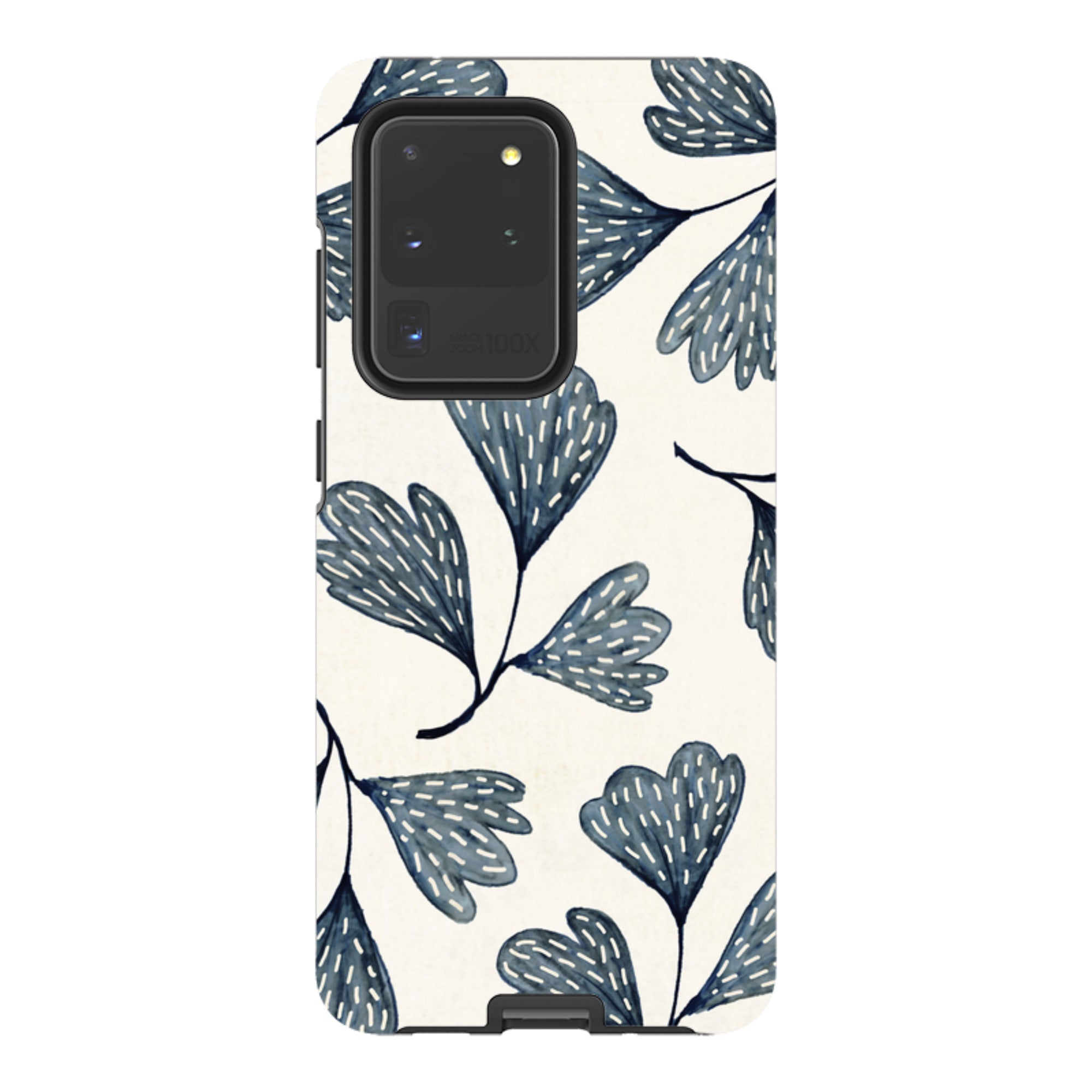Samsung Tough Case - Indigo Leaves By Katherine Quinn