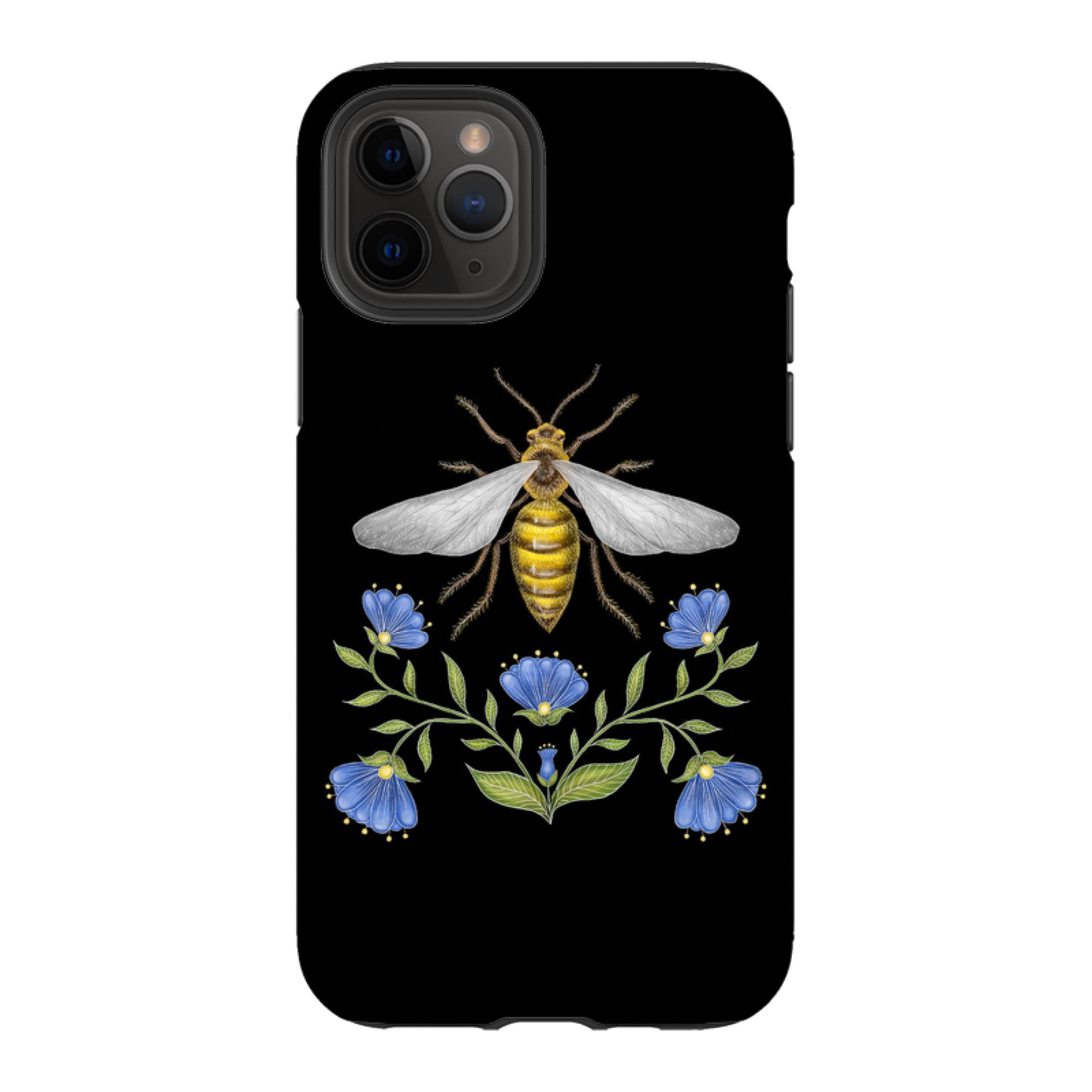 iPhone Tough Case - Wings Of Freedom Black By Catherine Rowe