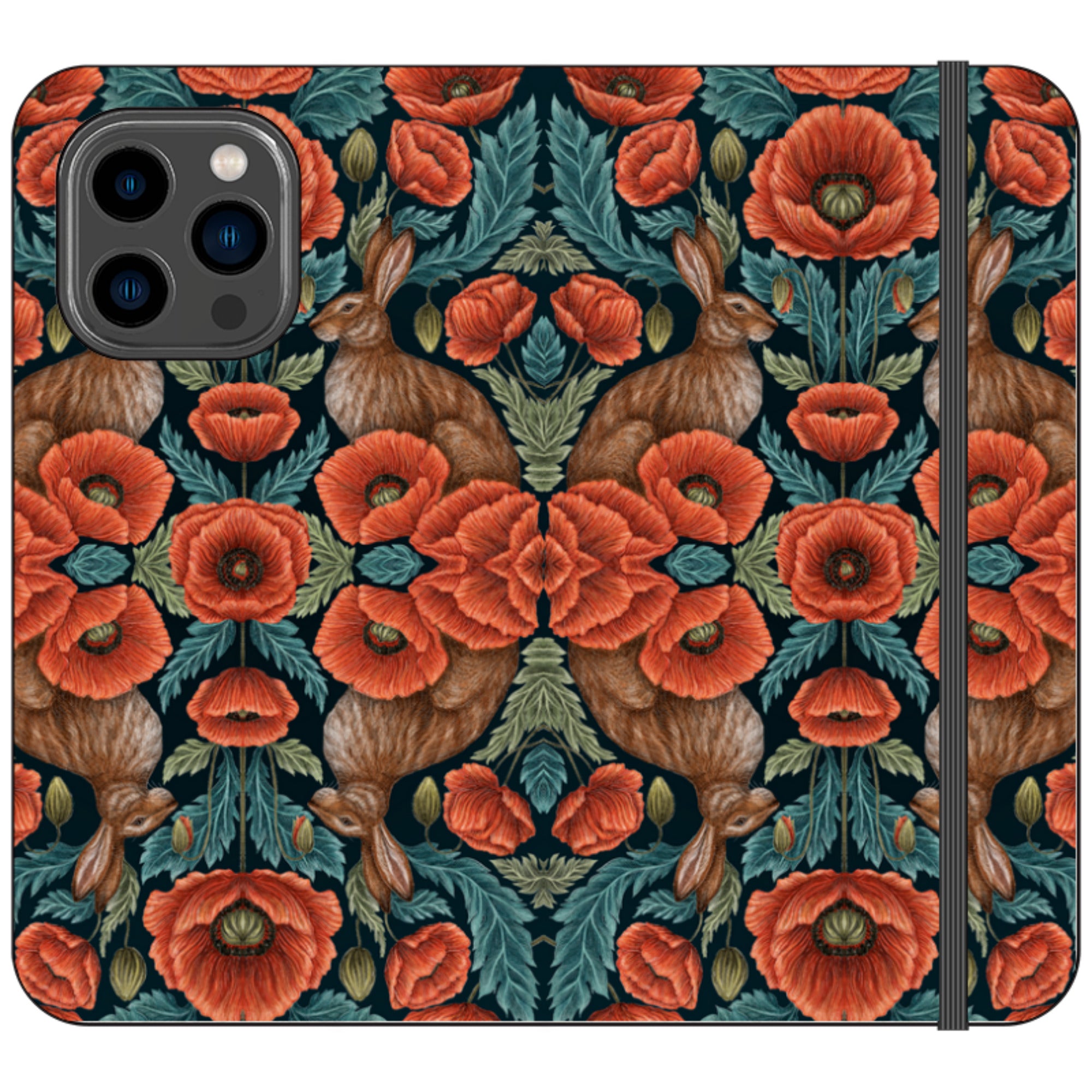 Poppy Red Wallet Case By Catherine Rowe