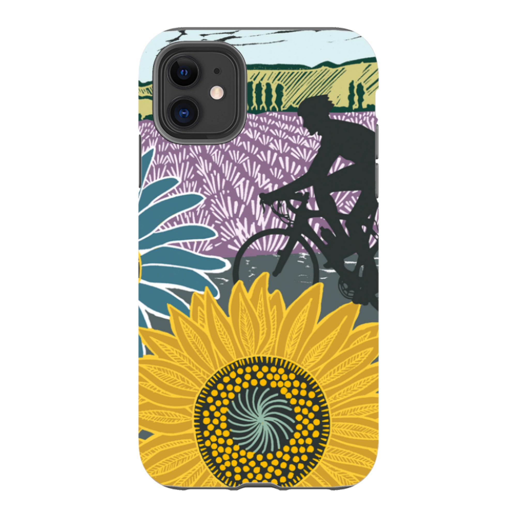 iPhone Tough Case - Bike And Sunflowers By Kate Heiss