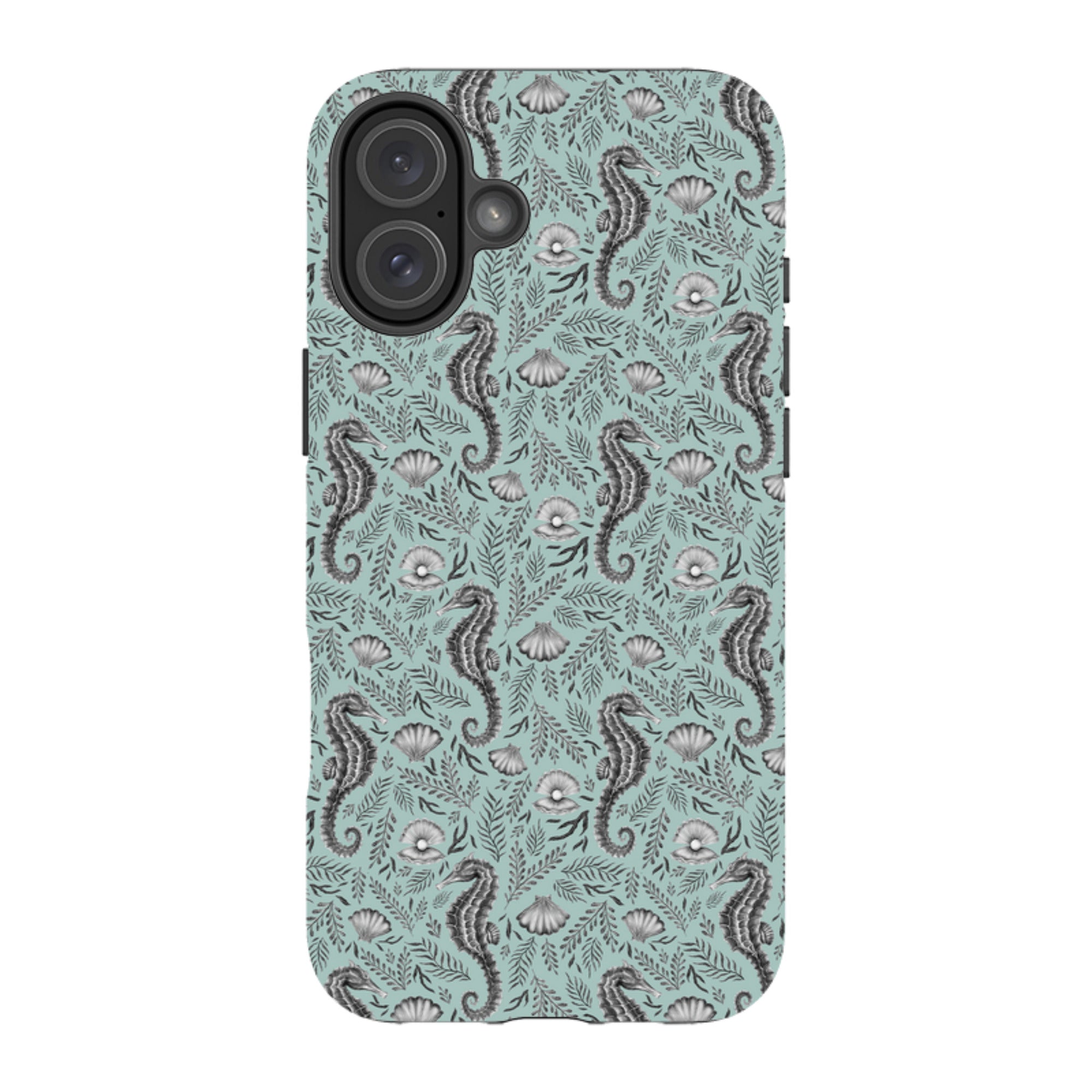 iPhone Tough Case - Seahorse Seafoam By Catherine Rowe