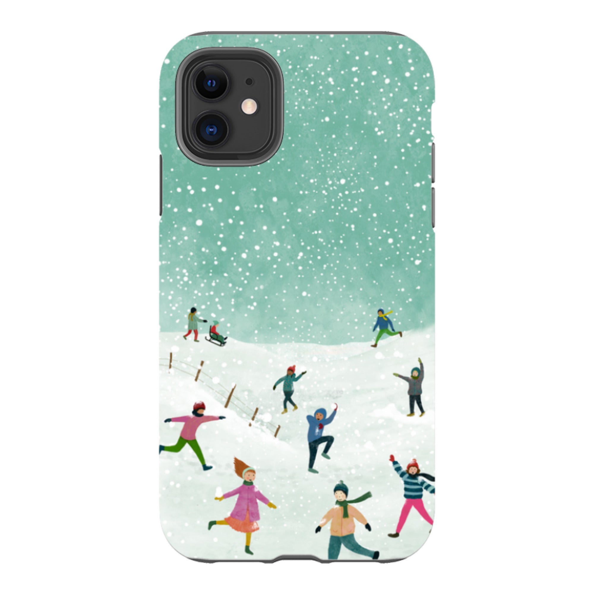 iPhone Tough Case - Snowball Fight By Katherine Quinn