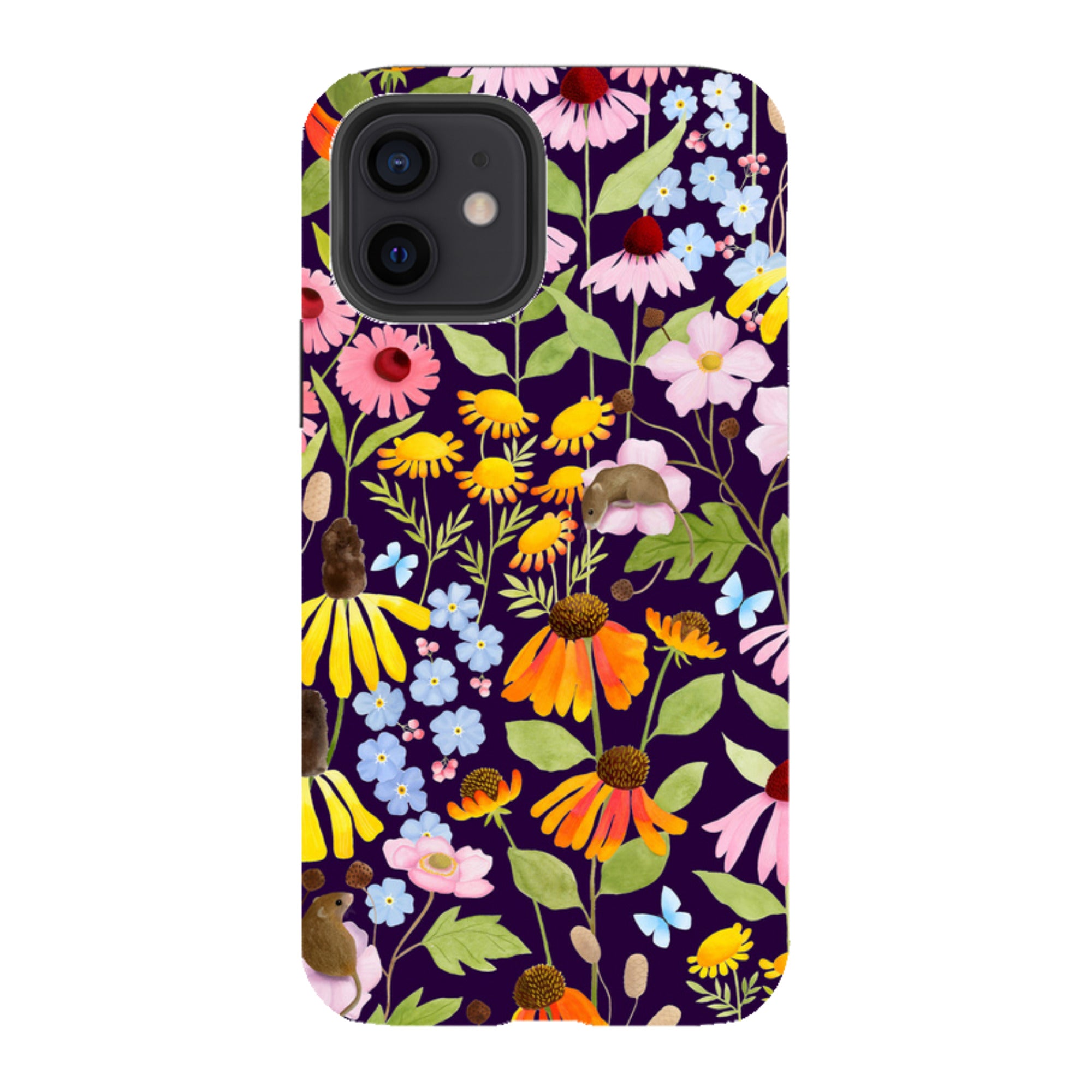 iPhone Tough Case - Mice And Wildflowers By Bex Parkin
