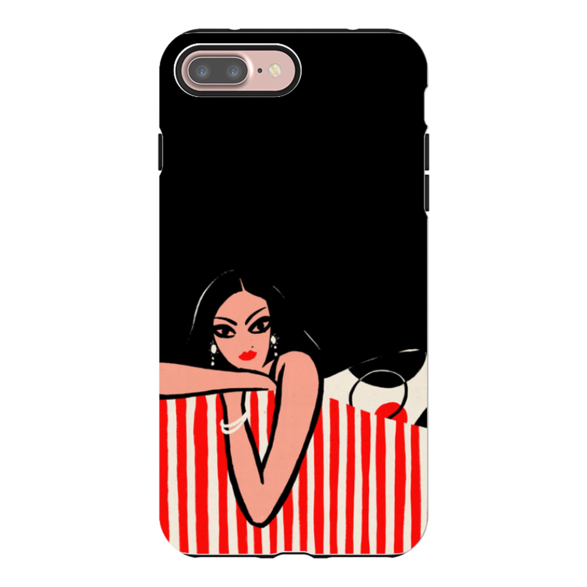 iPhone Tough Case - Red Stripe Sofa